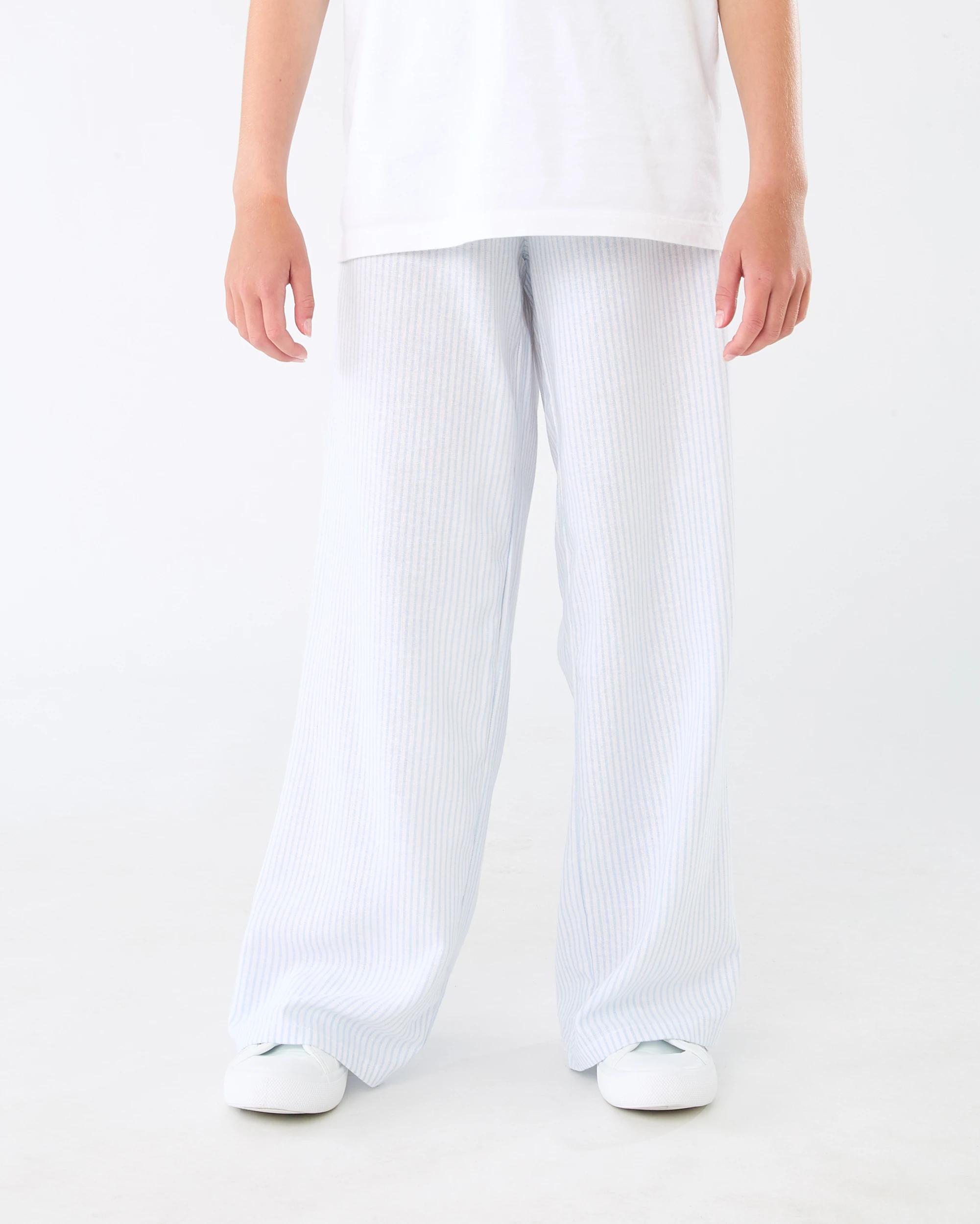 1 Linen Pants Blu Stripe, 1 of 6