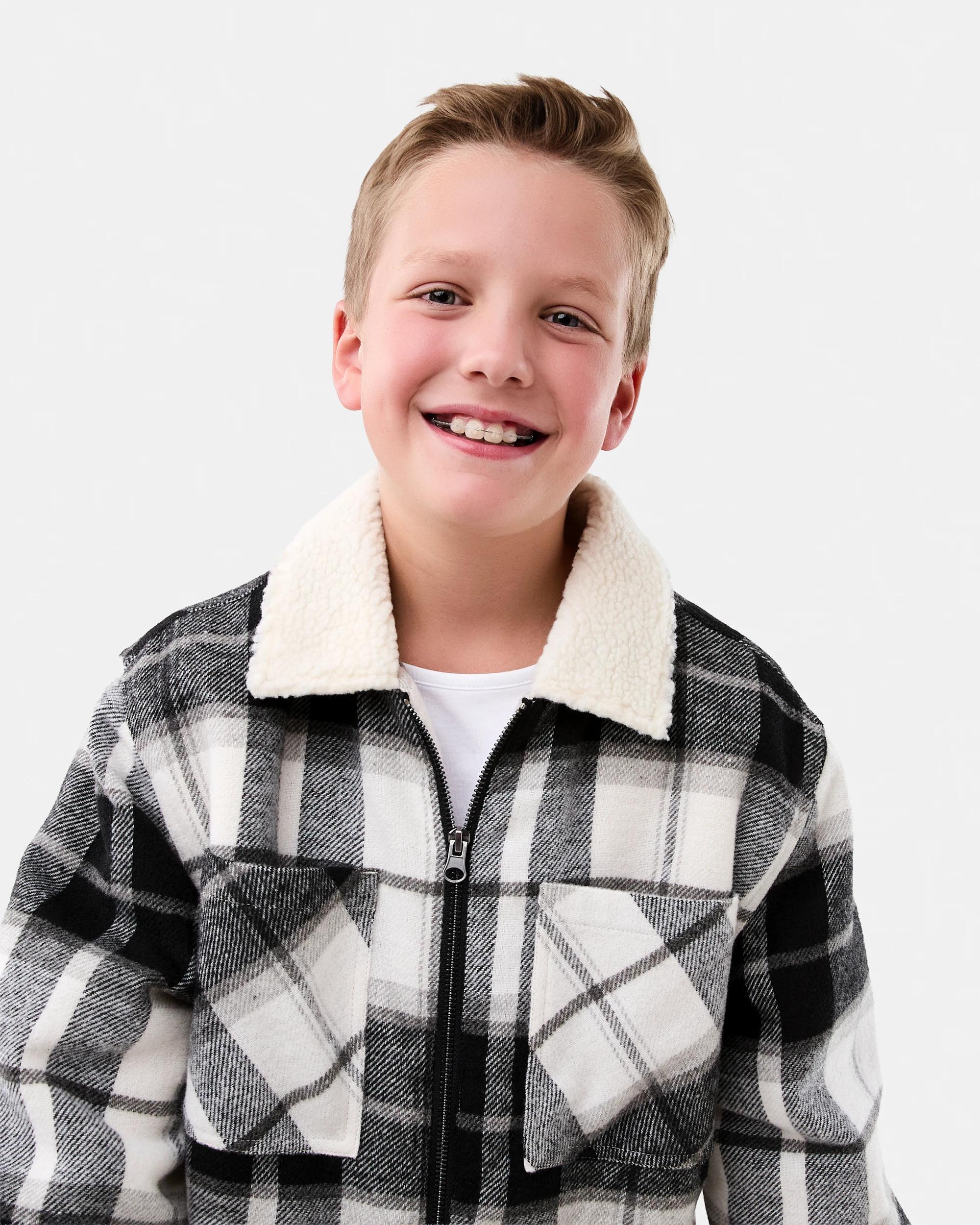 4 Sherpa Check Jacket Light Chk, 4 of 7