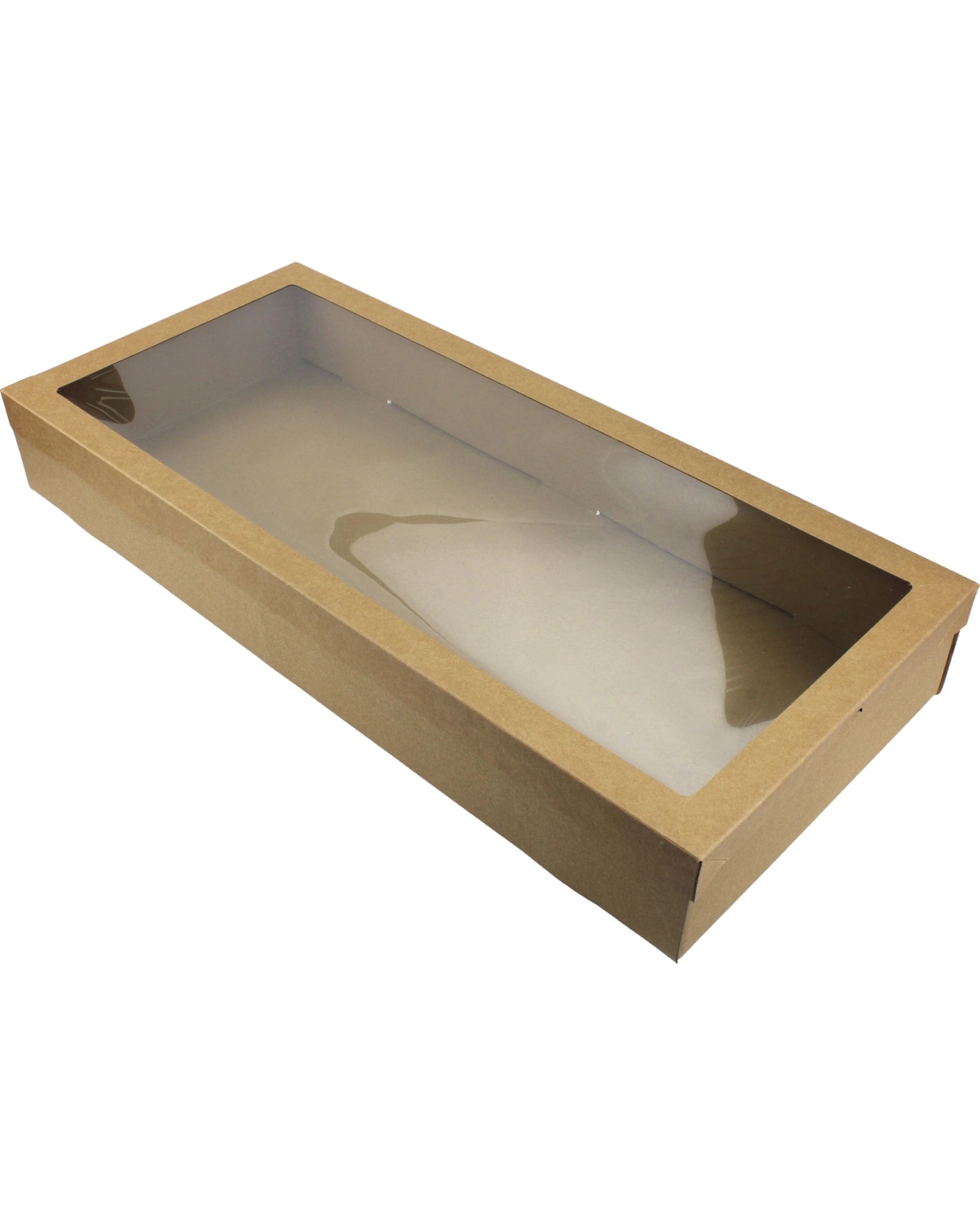 1 Alpen Eco Kraft Grazing Boxes with Lids 56cm x 25.5cm x 8cm Pack of 2 - Brown, 1 of 4