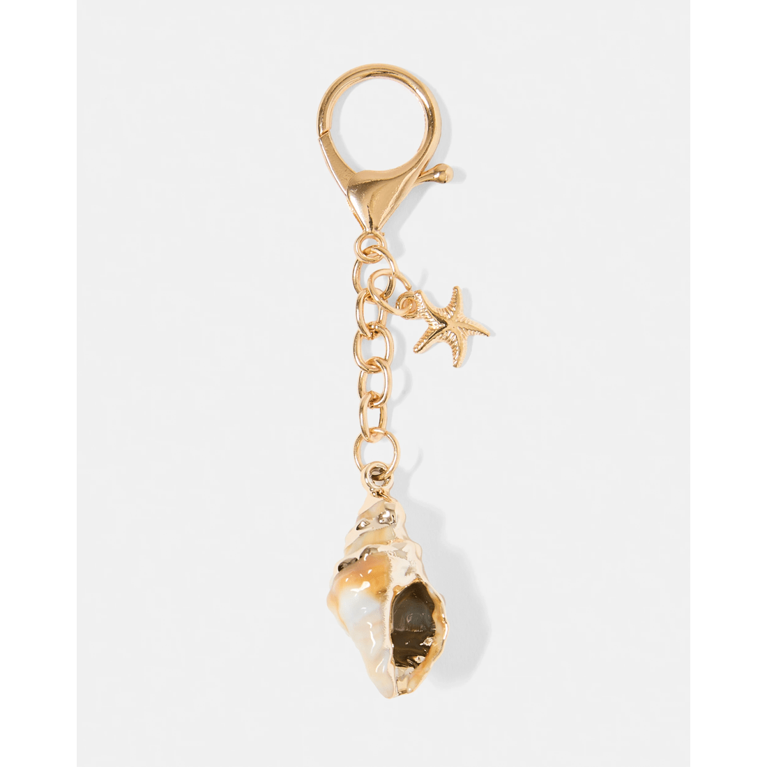 2 Shell Charm Keyring Gift Set - Gold Tone, 2 of 3