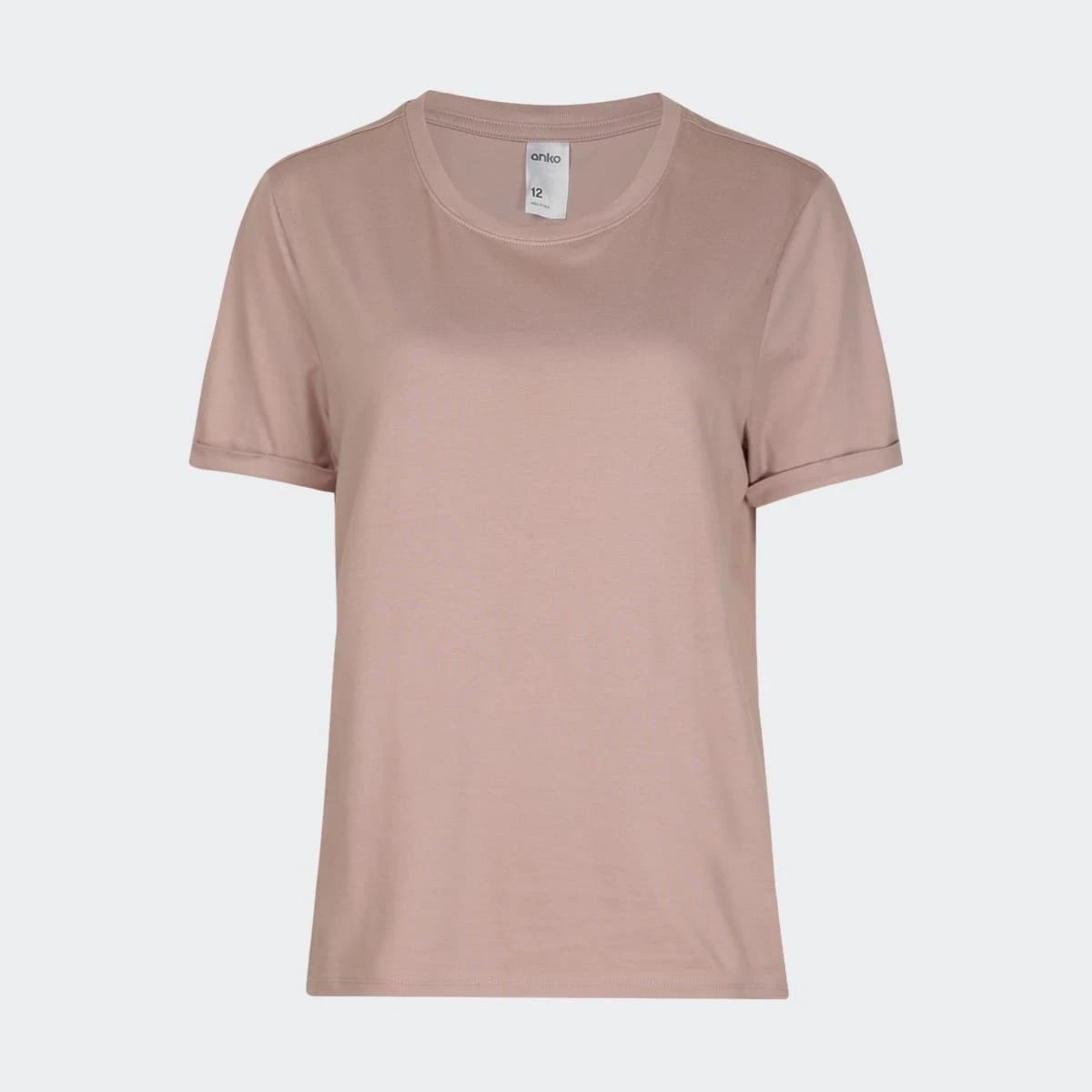 5 Short Sleeve Australian Cotton T-shirt Modest Pnk, 5 of 5