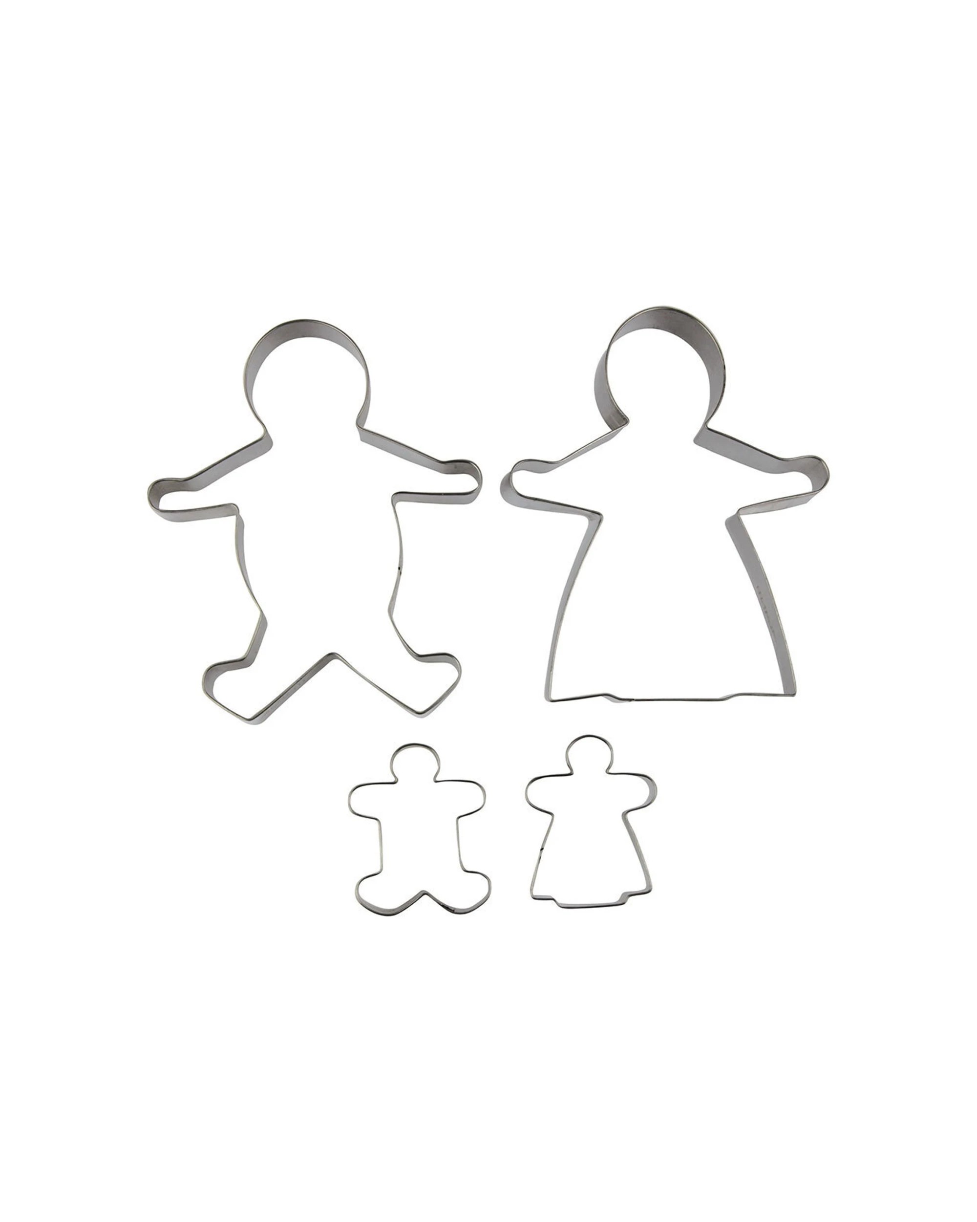 1 Avanti Ginger Bread Family Cookie Cutter Set 4PC Stainless Steel - Silver, 1 of 1