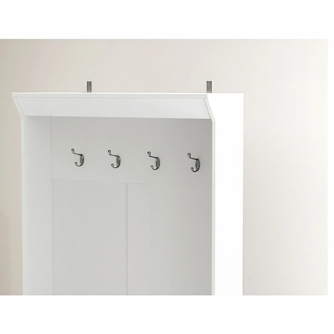 4 Artiss Shoe Rack Cabinet Hall Tree Coat Rack 180CM - White, 4 of 7