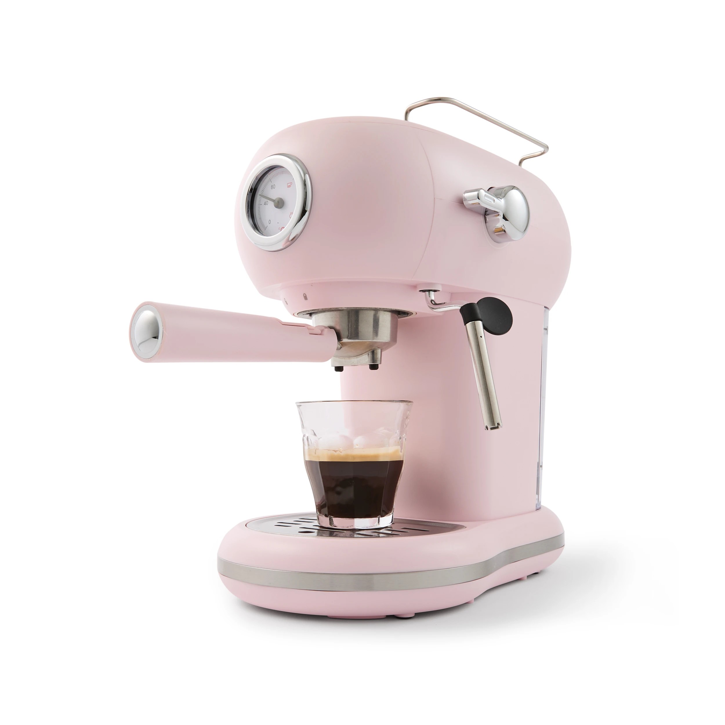 1 Retro Espresso Coffee Machine - Pink