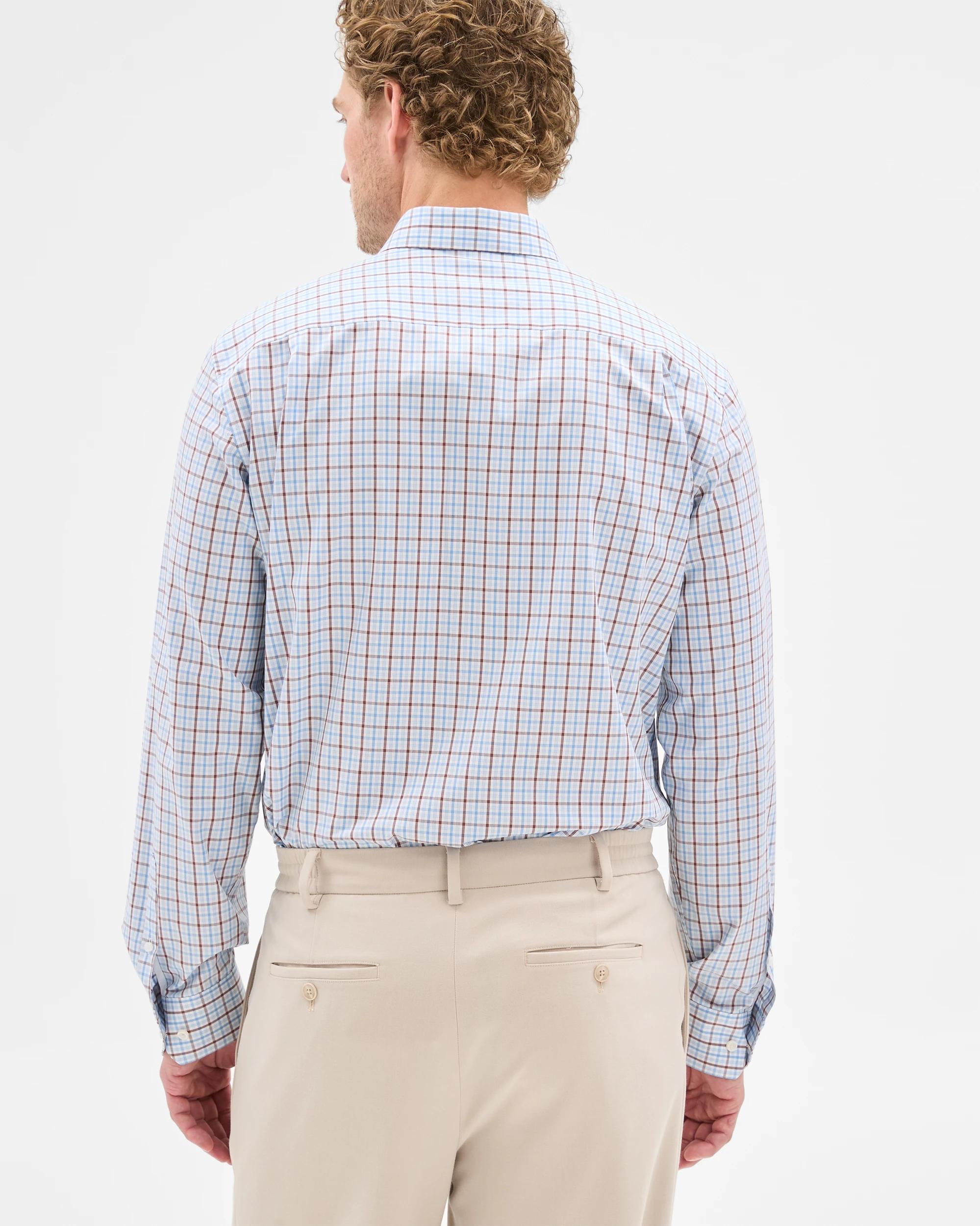 4 Australian Cotton Long Sleeve Shirt - Preview BLUE TATTERSAL, 4 of 7