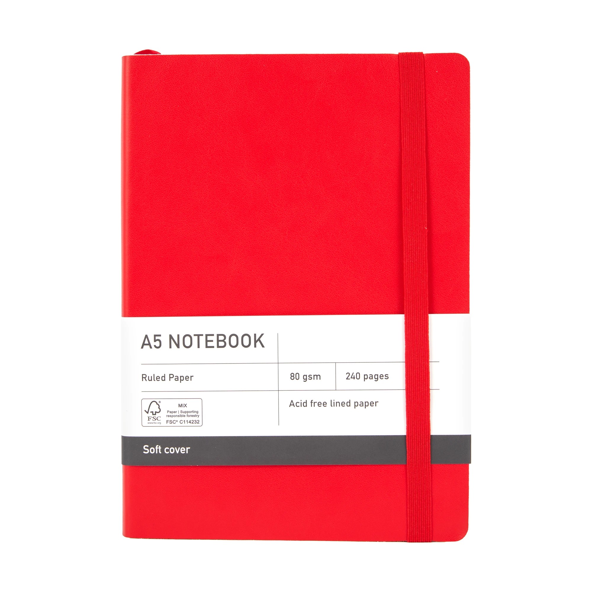 5 A5 Notebook - Red, 5 of 5