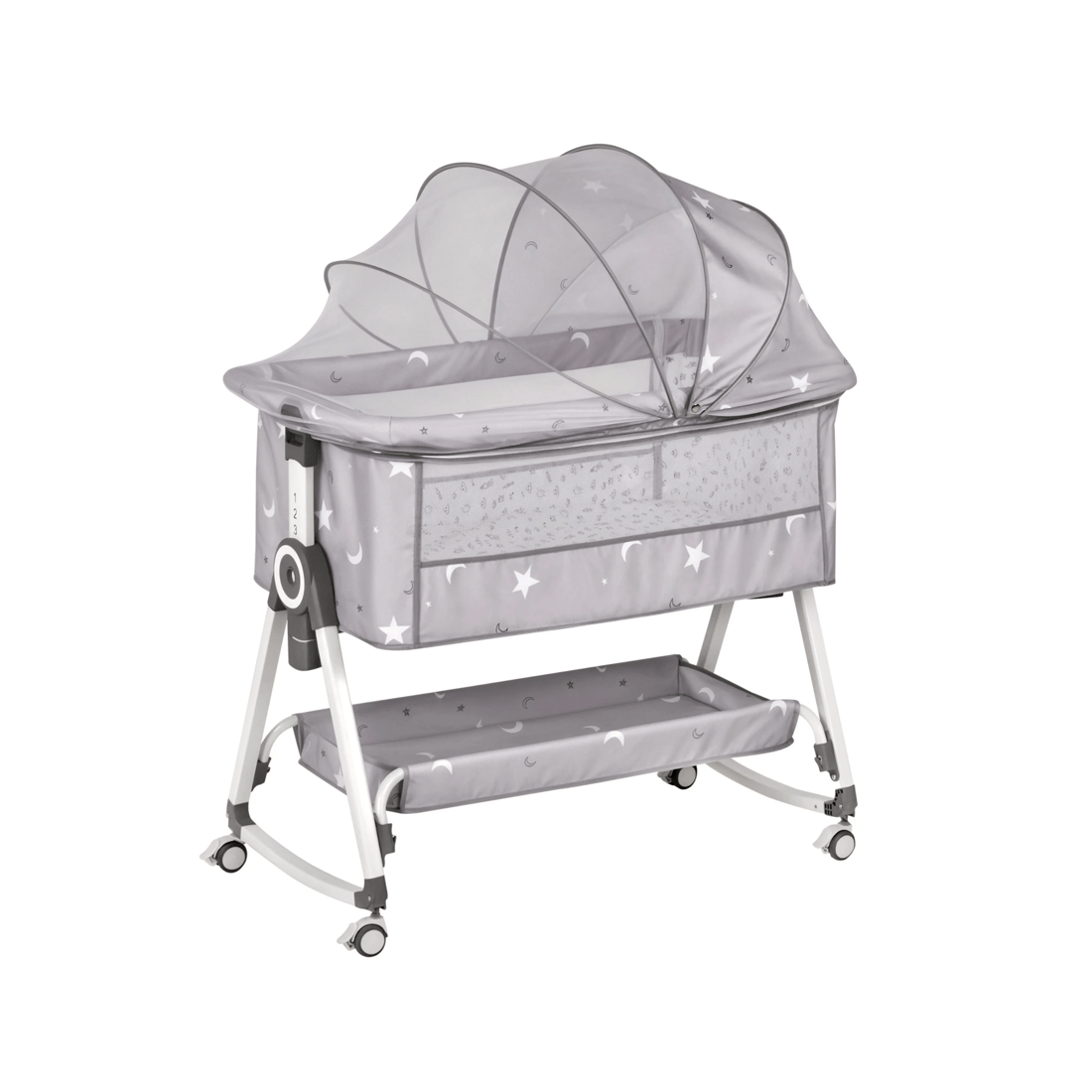 1 Advwin 3 in 1 Baby Bassinets Bedside Crib with Mattress 6 Height Adjustable Bedside Bassinet for Newborn, 1 of 9