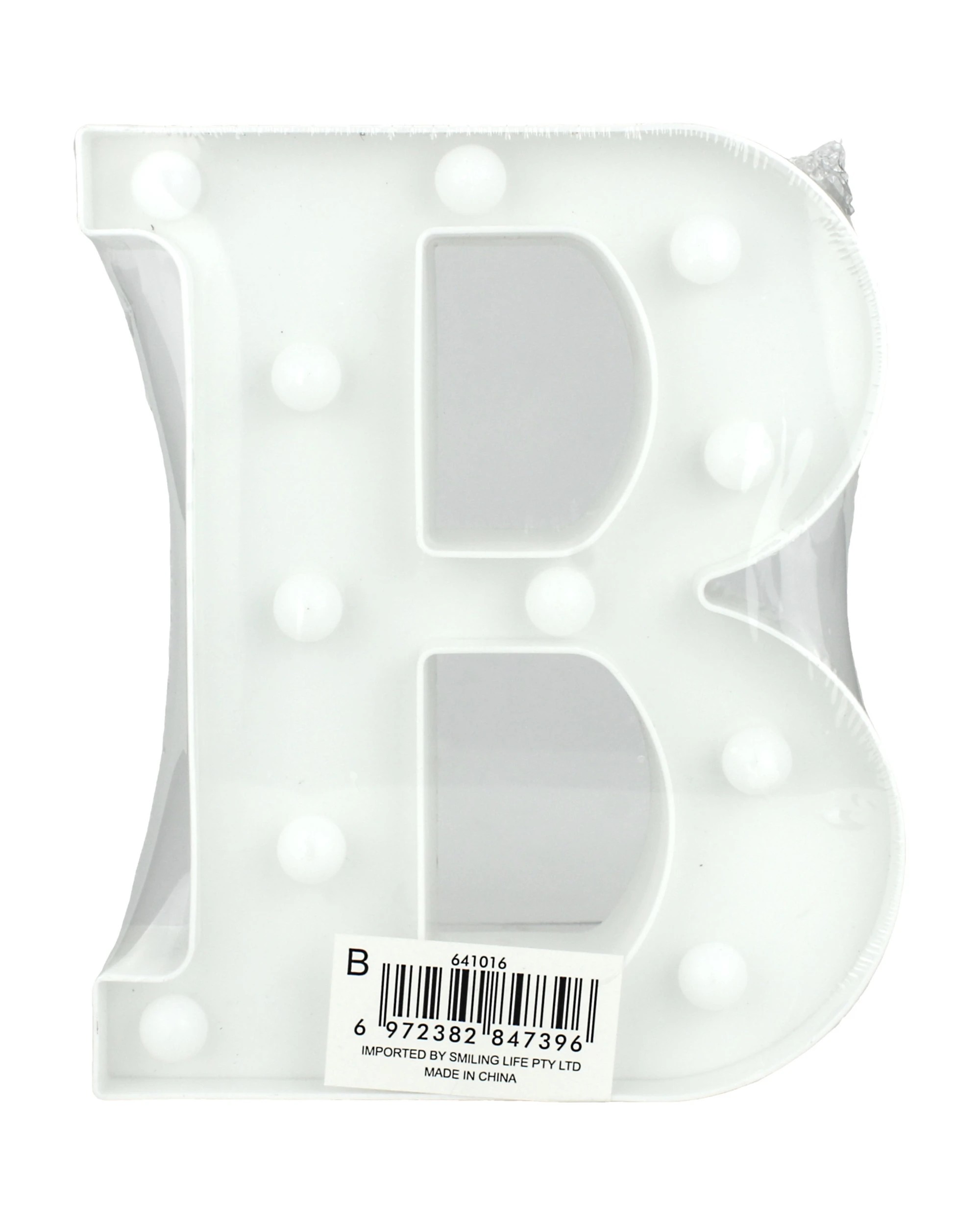 2 Partyrama LED Light Up Letter B White, 2 of 3