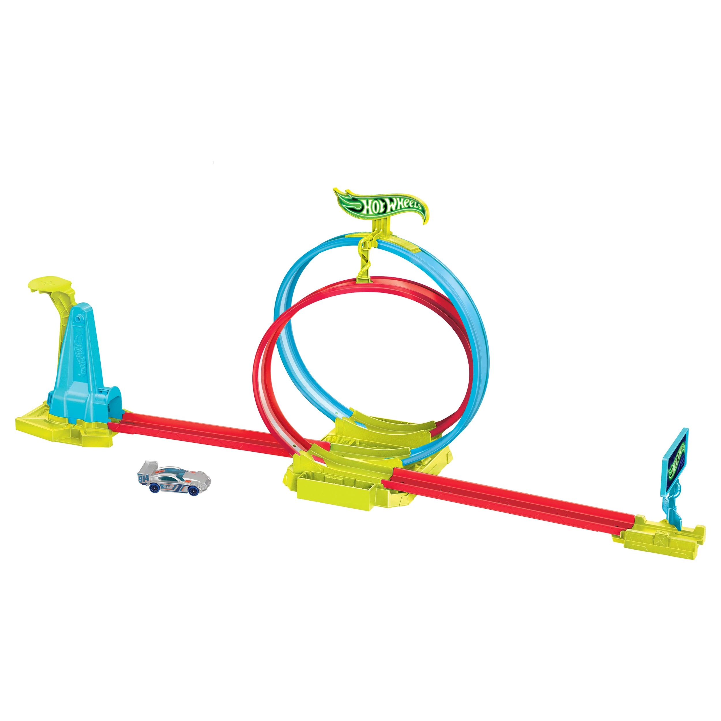 Hot Wheels Neon Speeders Laser Stunt Slamway Track Set - Kmart