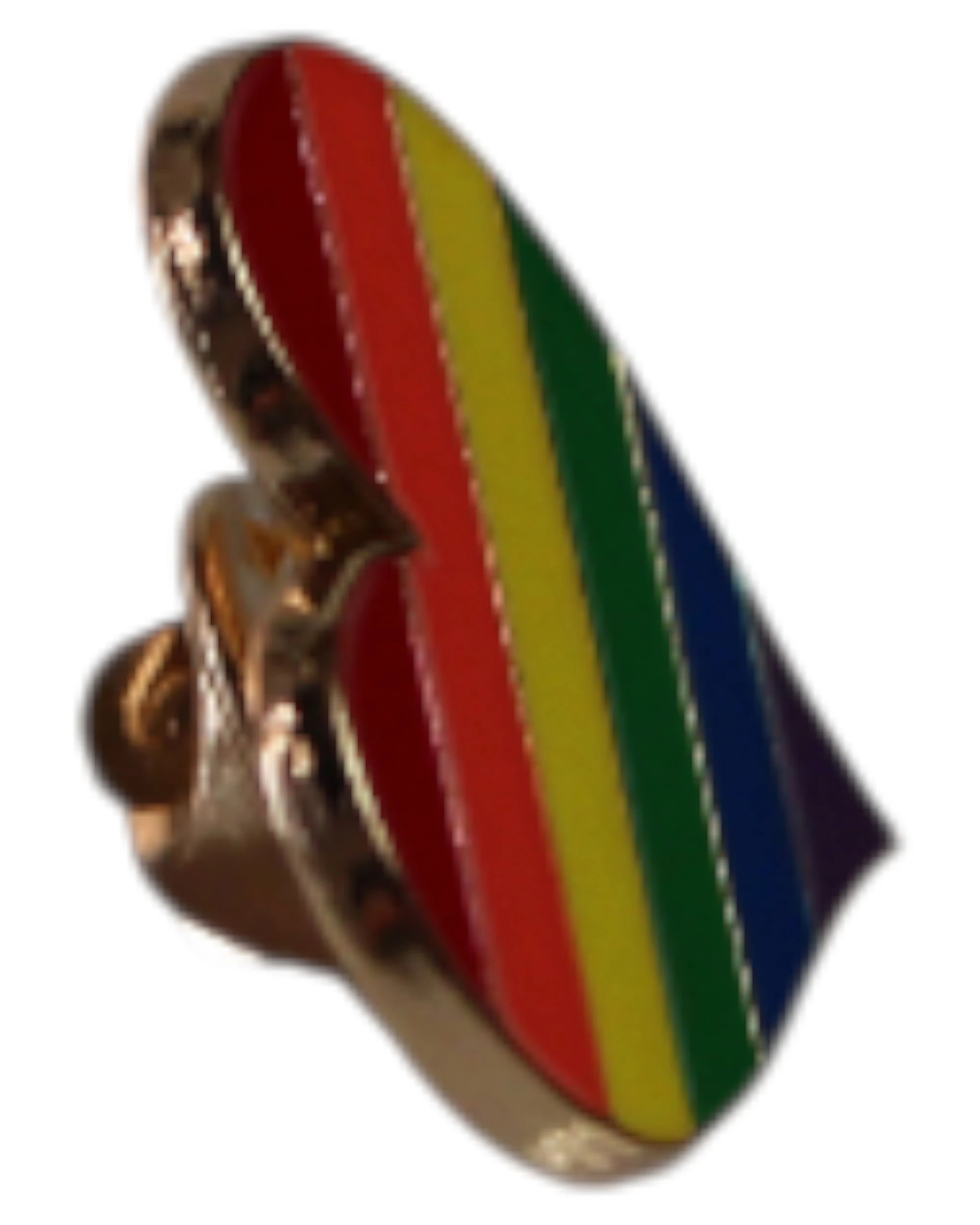 2 Zasel Rainbow Pride Love Gold Loveheart Lgbt Brooch Blazer Shirt Pin - Multi - Multi, 2 of 4