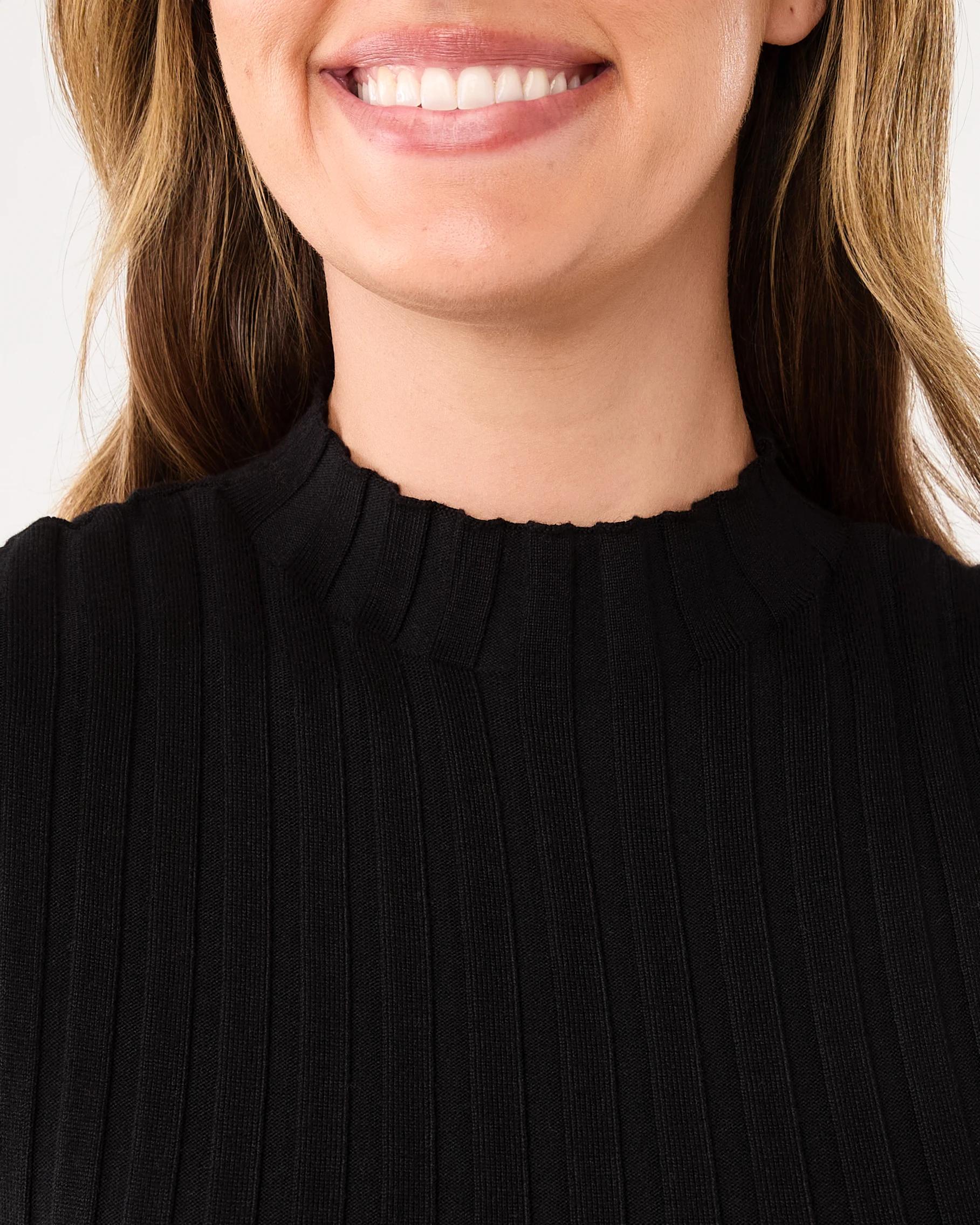 5 Short Sleeve Cap Sleeve Top Black, 5 of 7