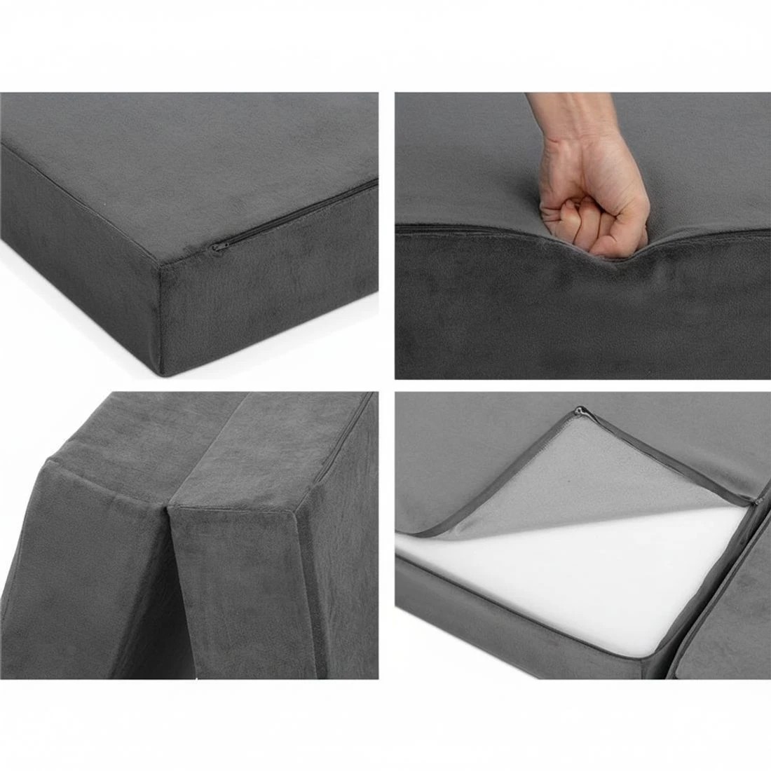 5 Giselle Bedding Foldable Mattress Folding Foam Bed Mat Double - Double Bed - Grey, 5 of 5