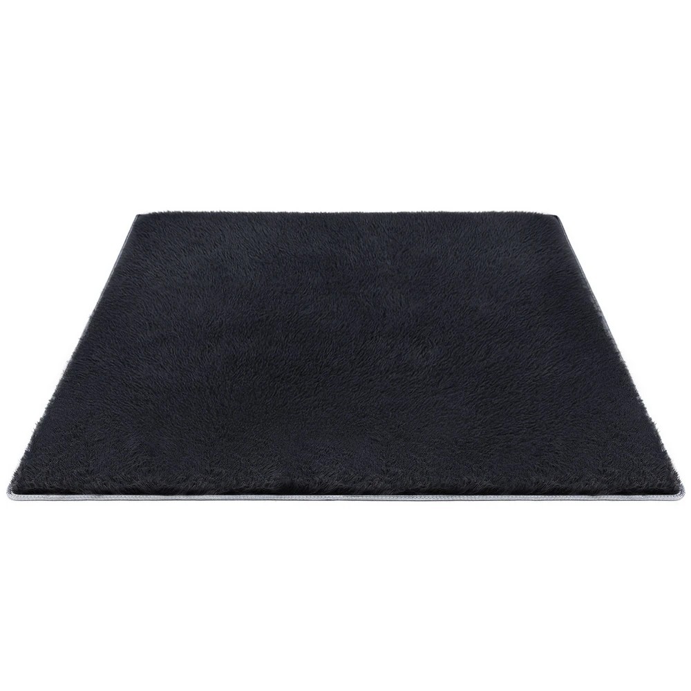 1 Artiss Floor Rug 160x230cm Plush Area Shaggy Rug Living Room Bedroom Carpet - Black, 1 of 9