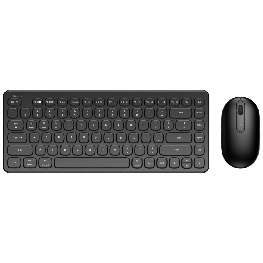 1 Qudo Curve Compact Keyboard & Mouse Combo Black, 1 of 7