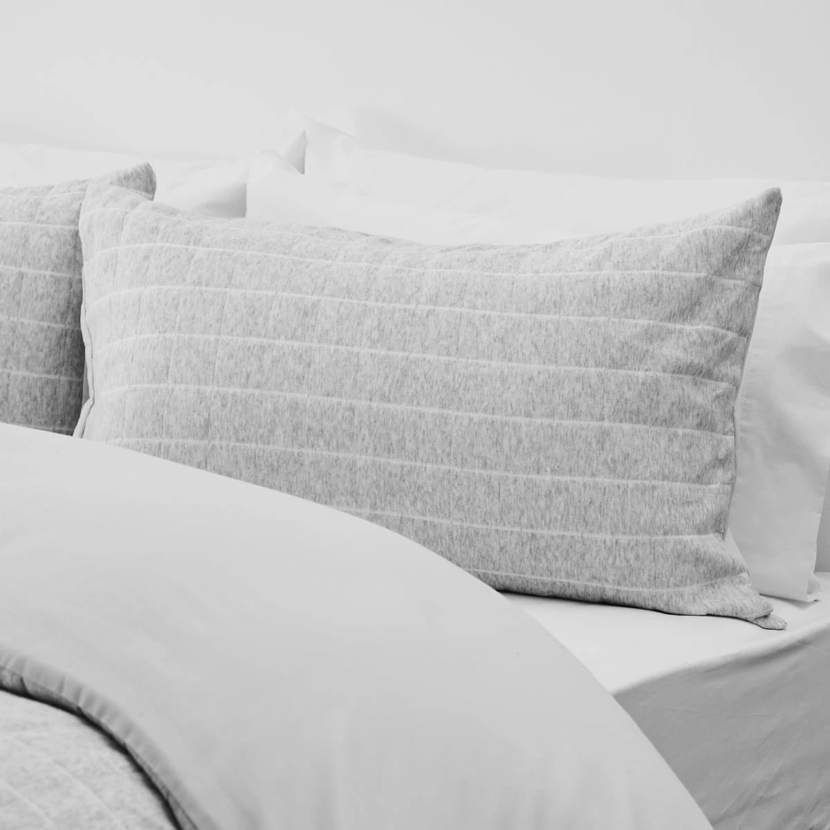 2 Jersey Quilt Cover Set - Double Bed, Grey, 2 of 6