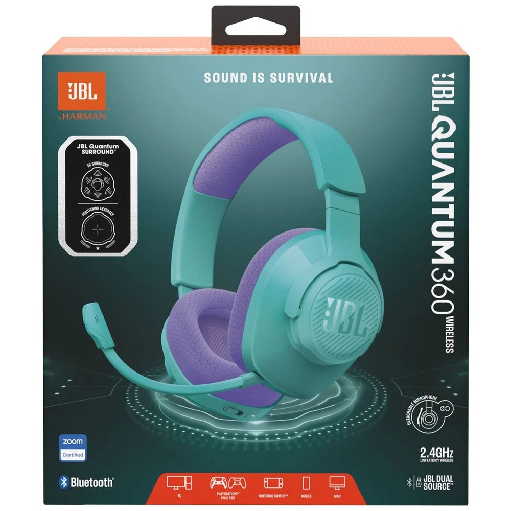 6 JBL Quantum 360 Wireless Headset Cyan, 6 of 7