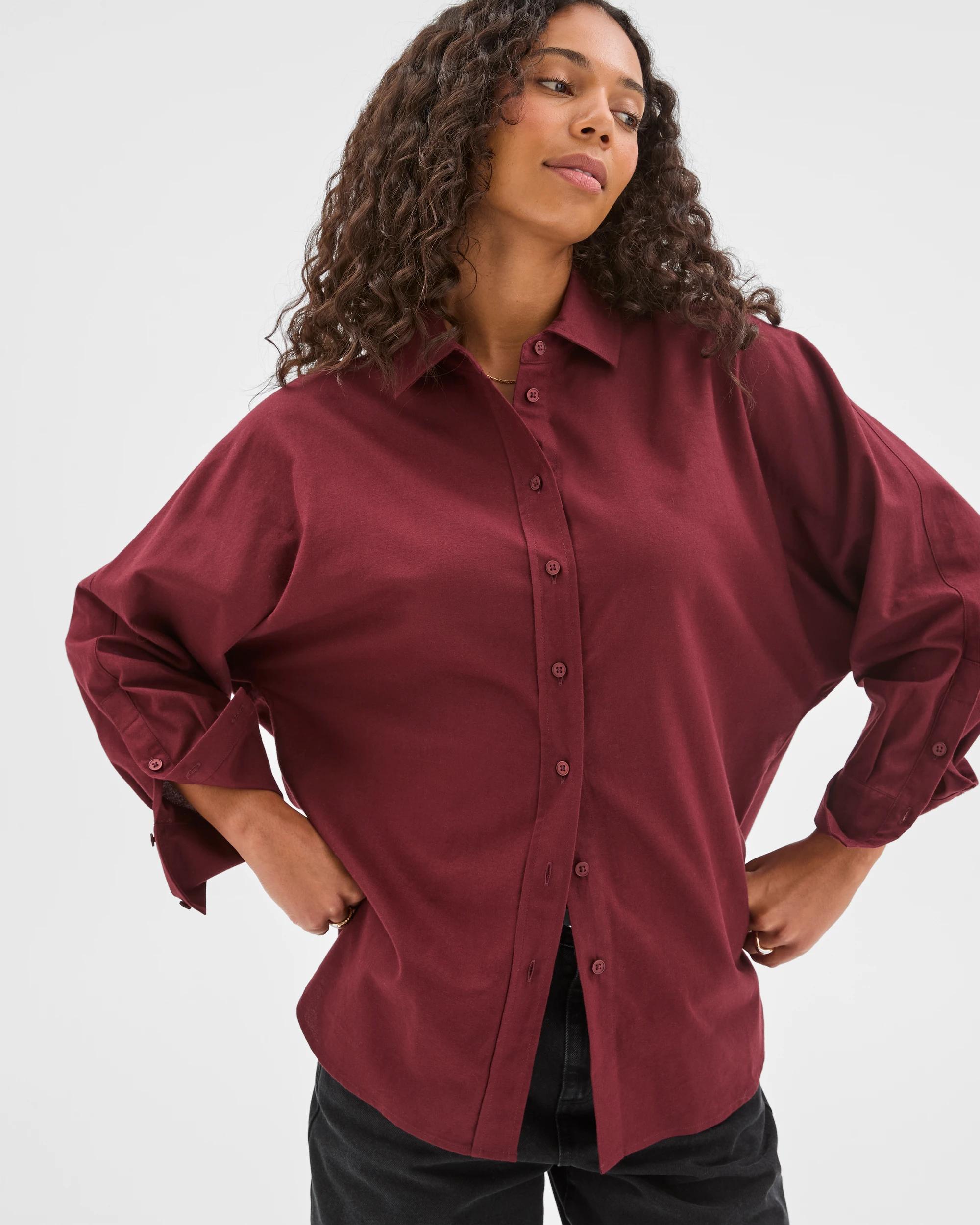 1 Target Woman Australian Cotton Batwing Shirt DECADENT CHOCOLATE, 1 of 7