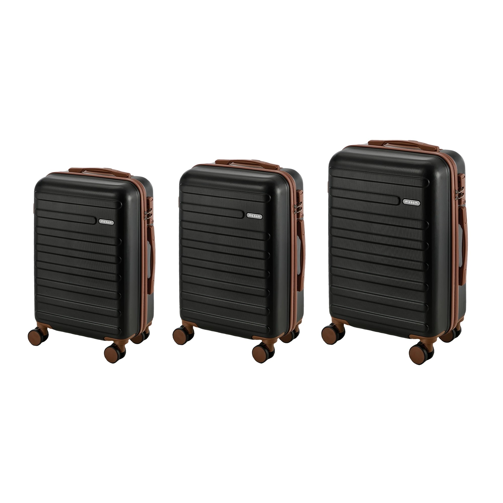 8 Mazam 3PCS Luggage Suitcase Trolley Set TSA Lock Hard Shell Case - Black, 8 of 10