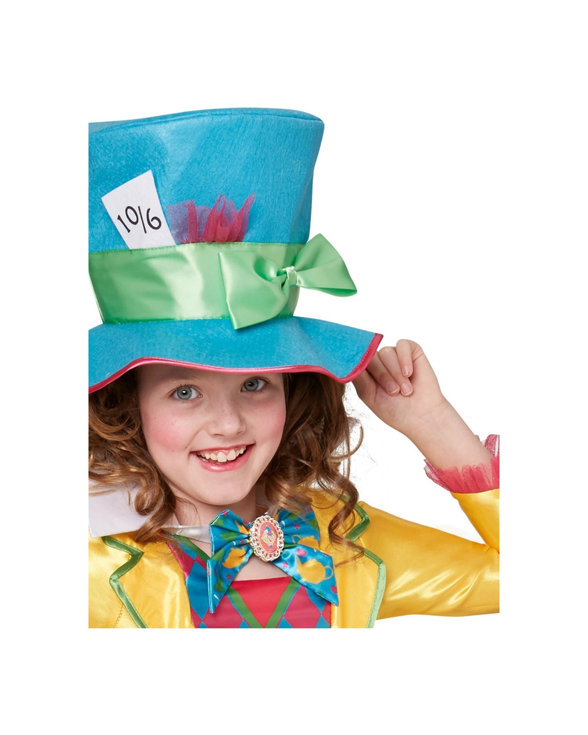 1 Rubies Mad Hatter Girls Deluxe Costume Tutu Dress Top Hat 9-10 Years - Pink, 1 of 3
