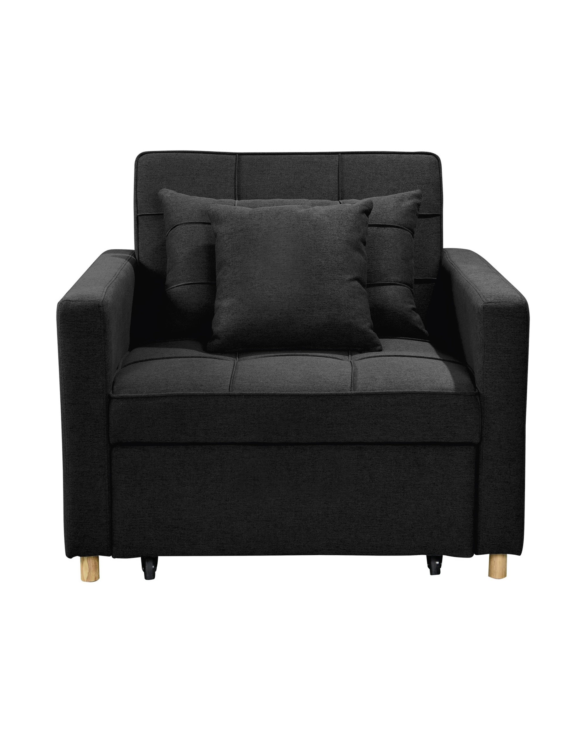 7 Suri 3-in-1 Convertible Lounge Chair Bed By Sarantino - Black, 7 of 10