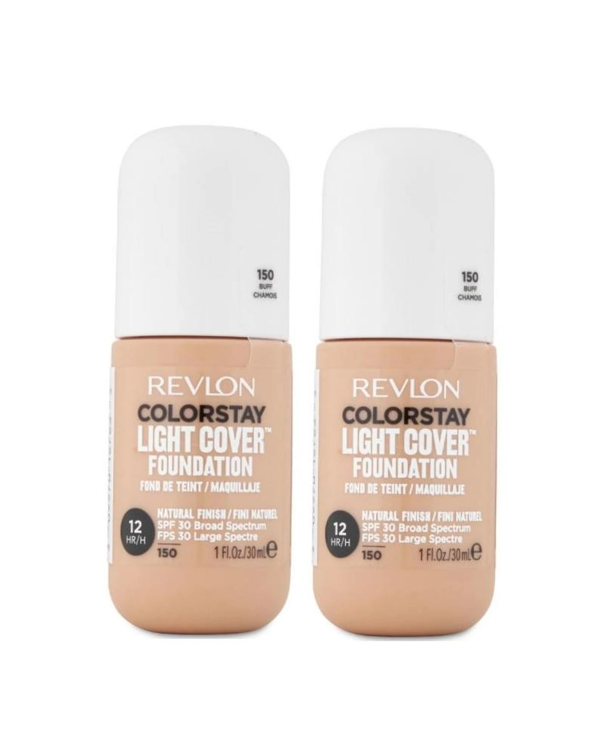 1 2 x Revlon ColorStay Light Cover Foundation 30mL - 150 Buff - Beige, 1 of 1