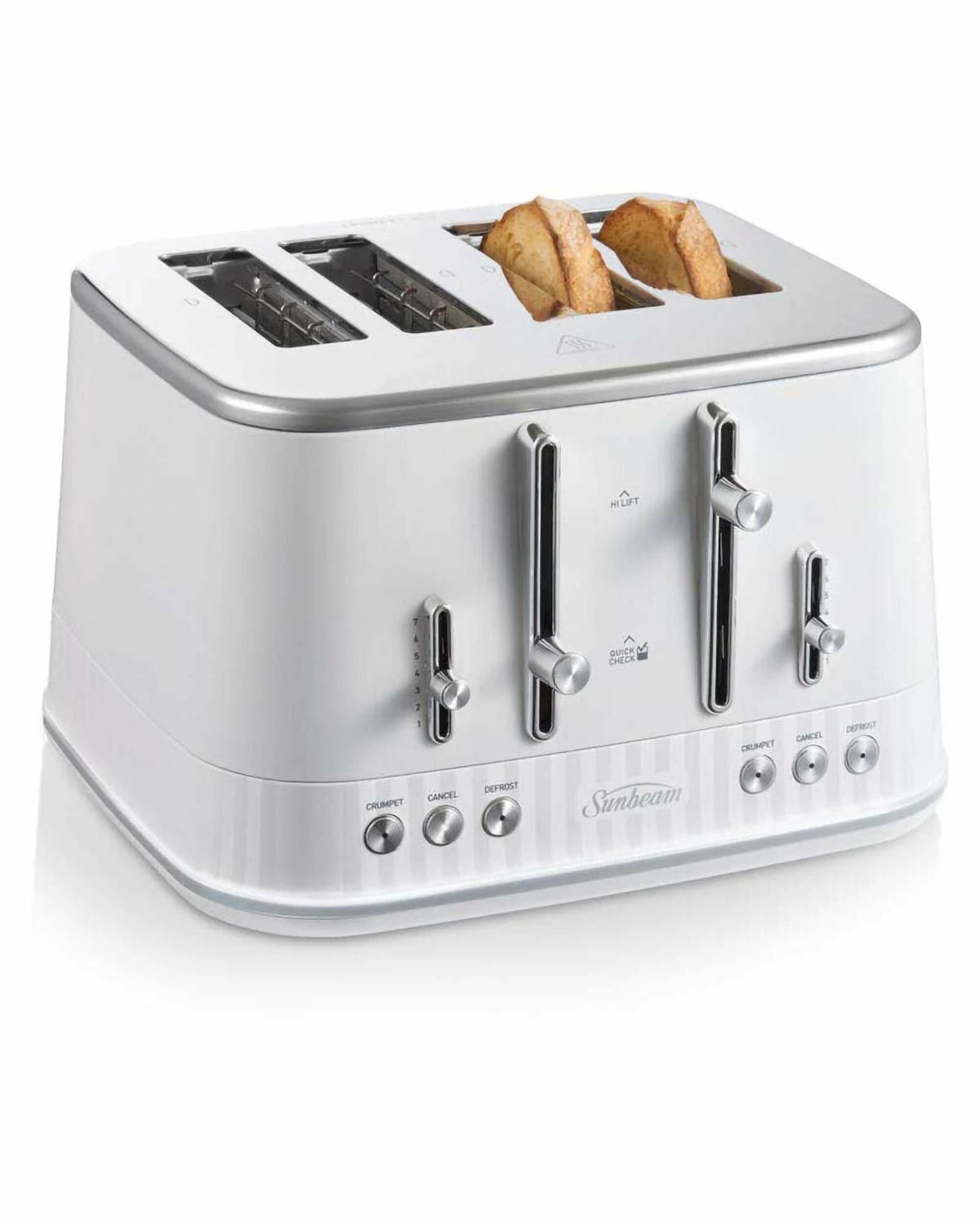 2 Sunbeam French Riviera Collection 4 Slice Toaster - White - WHITE, 2 of 3
