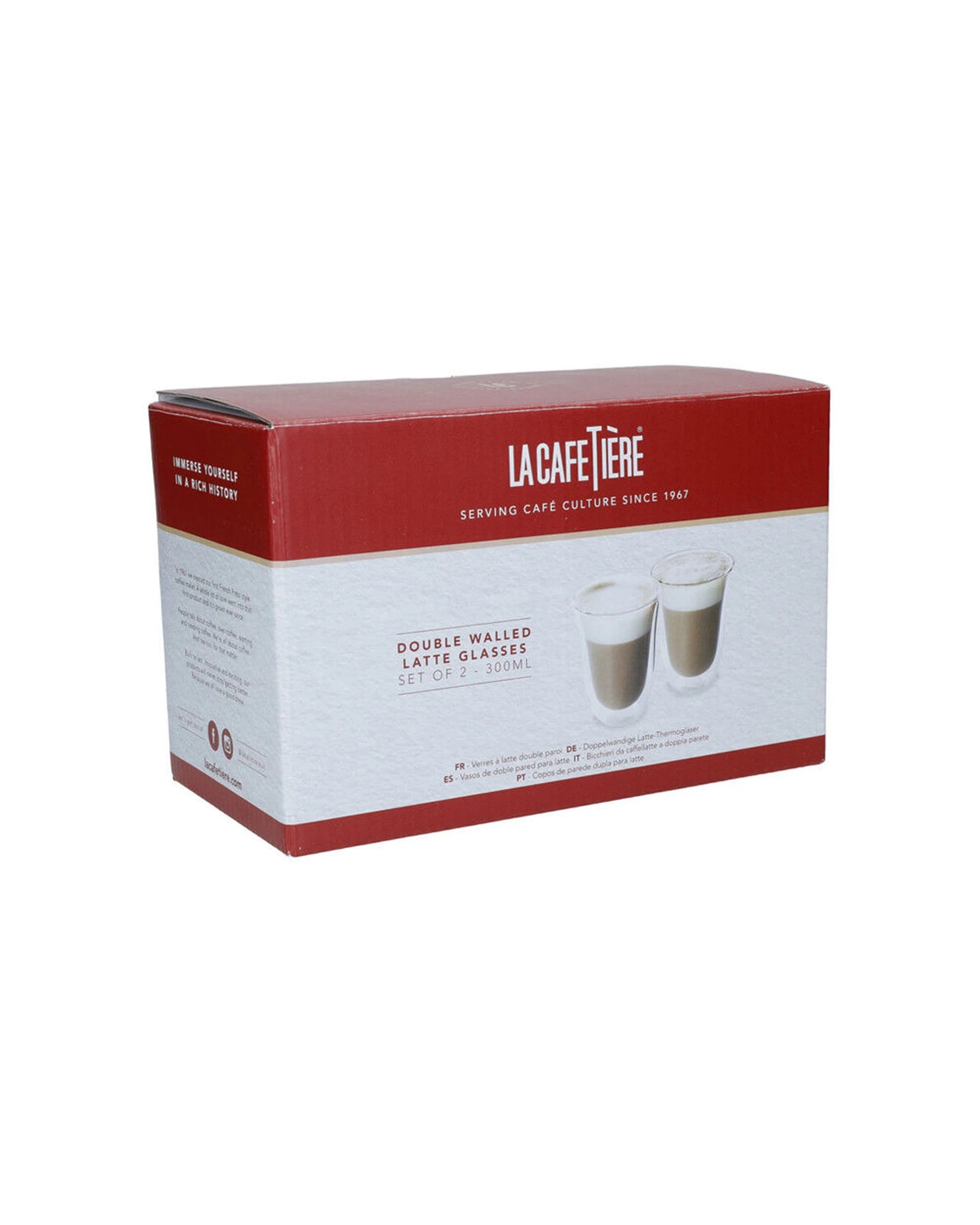 6 La Cafetiere 2pc 300ml Double Walled Latte Glasses Set - Clear, 6 of 6