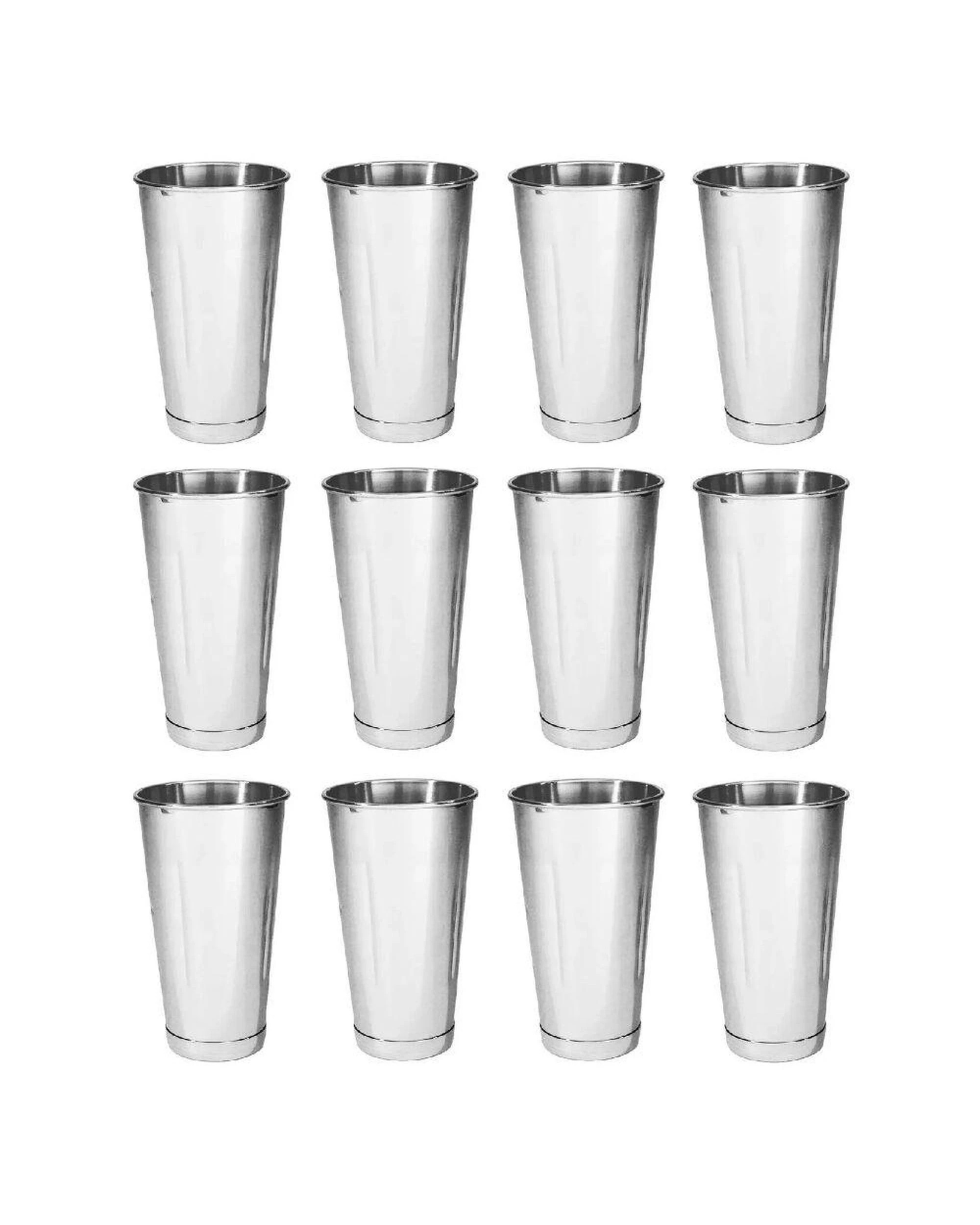 1 Trenton Stainless Steel Milkshake Cups 887ml  Set of 12 - Silver, 1 of 2