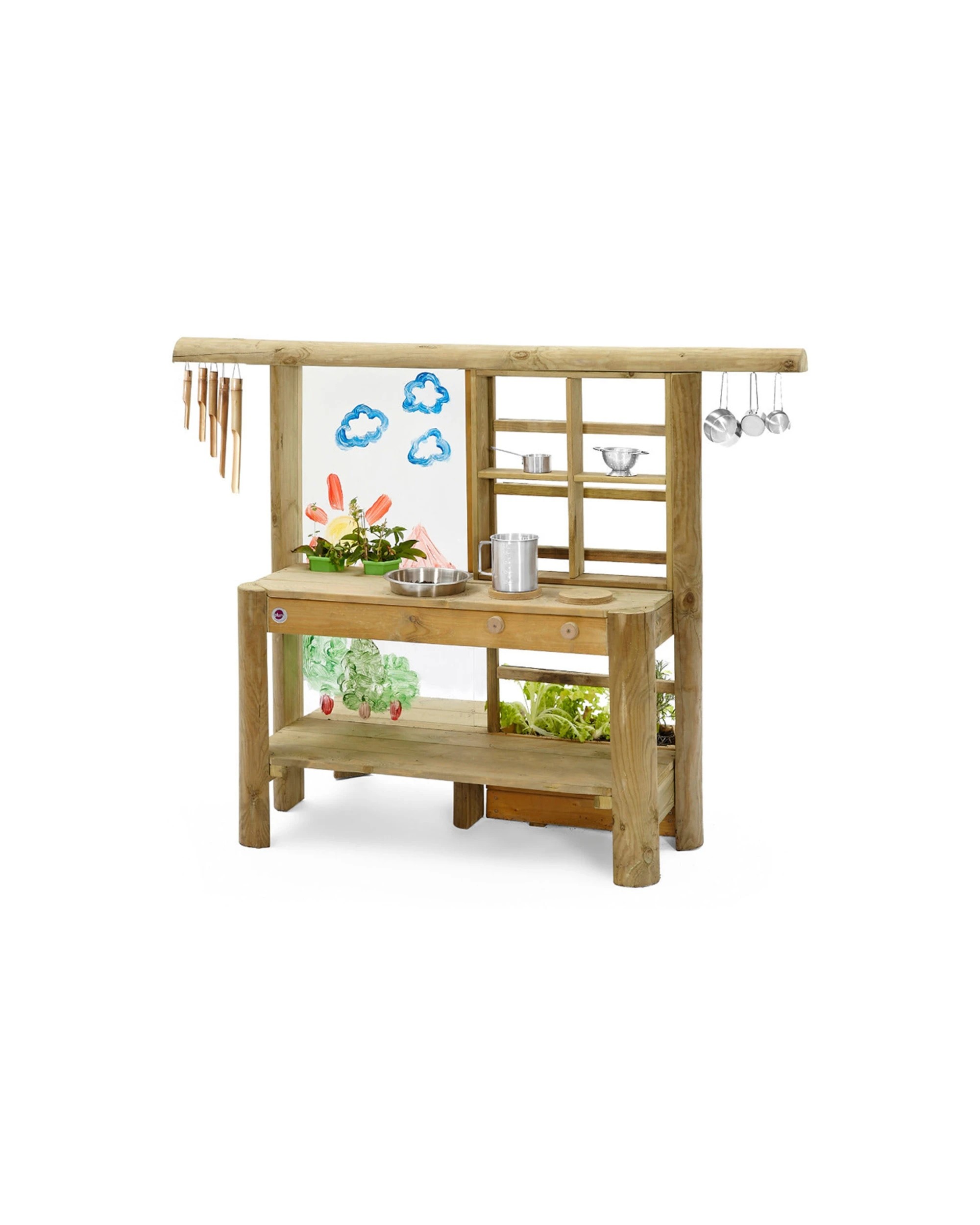 4 Plum Play Au Mud Pie Kitchen Outdoor Wooden Playset For Kids Ages 3 Years, 4 of 9