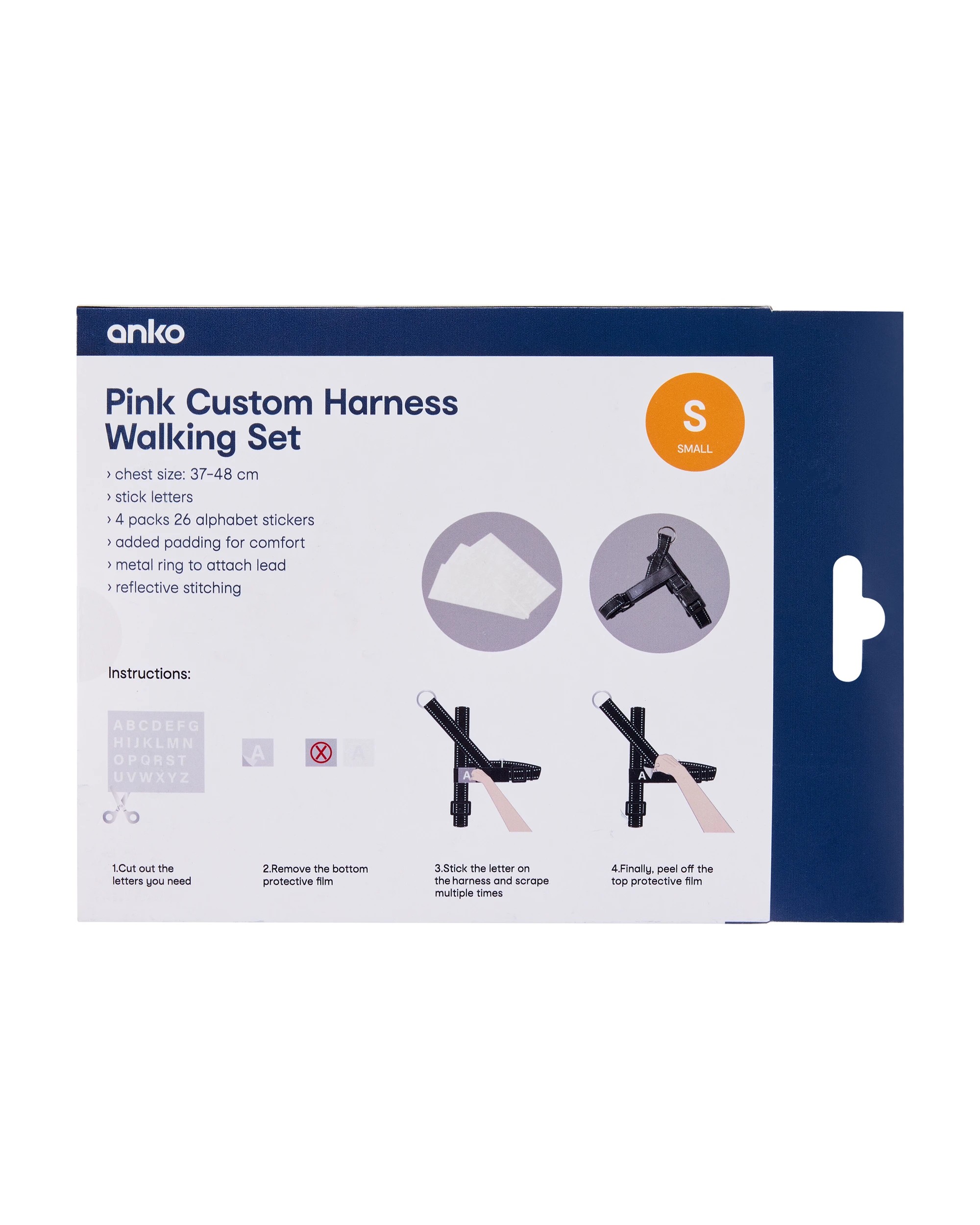 10 Pink Custom Harness Walking Set - Small, 10 of 10