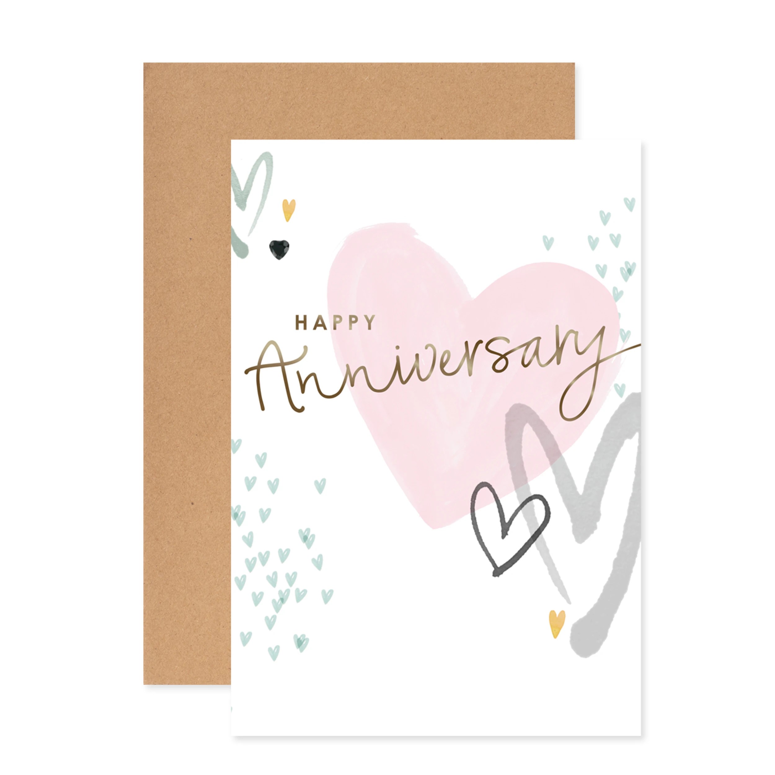 1 Hallmark Anniversary Card - Silver Hearts, 1 of 3