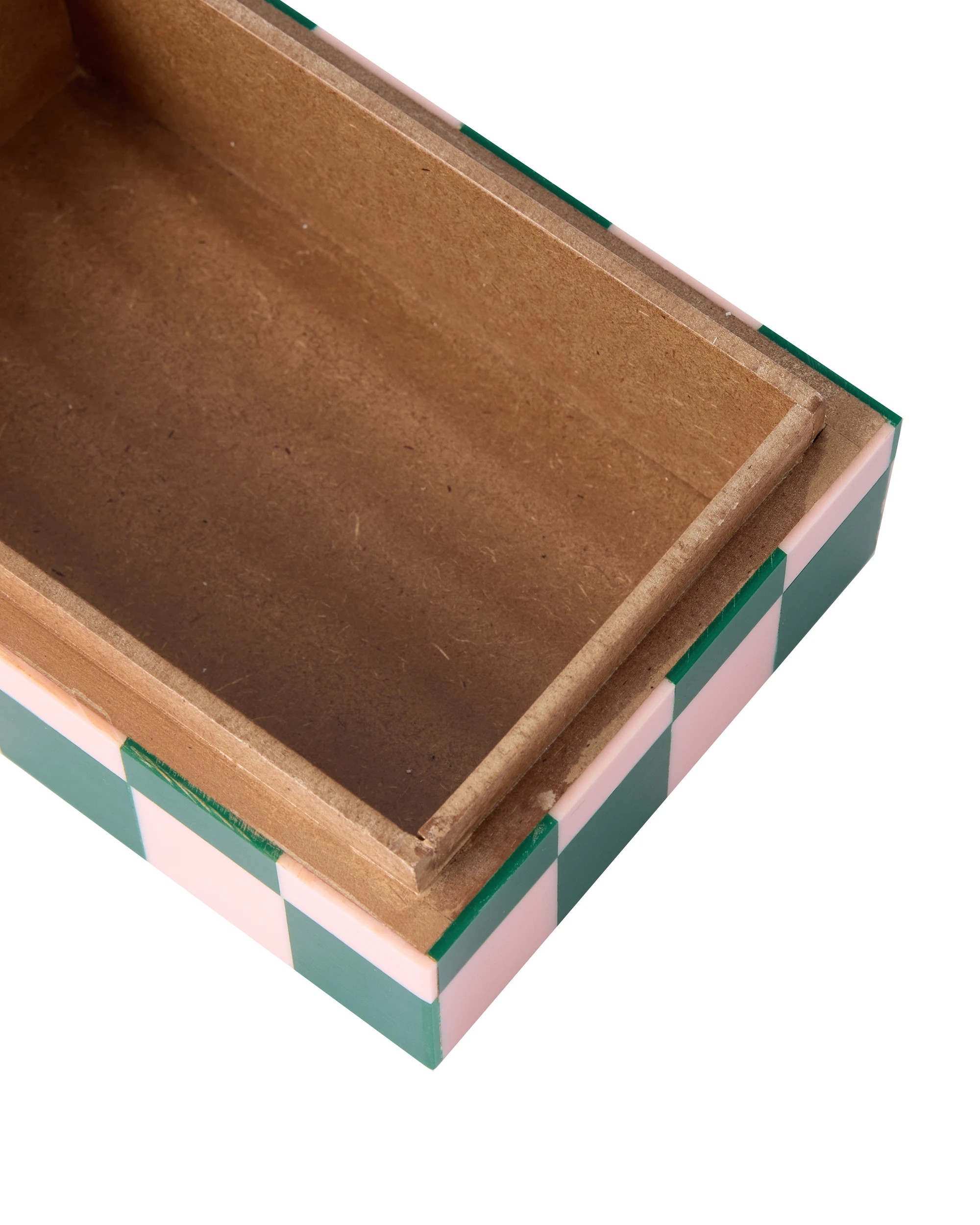 4 Green and Pink Check Decor Box, 4 of 6