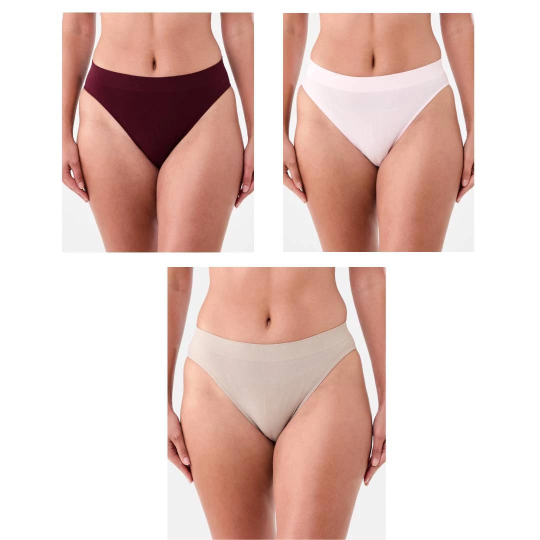 1 3 Pack Seamfree Bikini Briefs Vr Bp Ft, 1 of 5