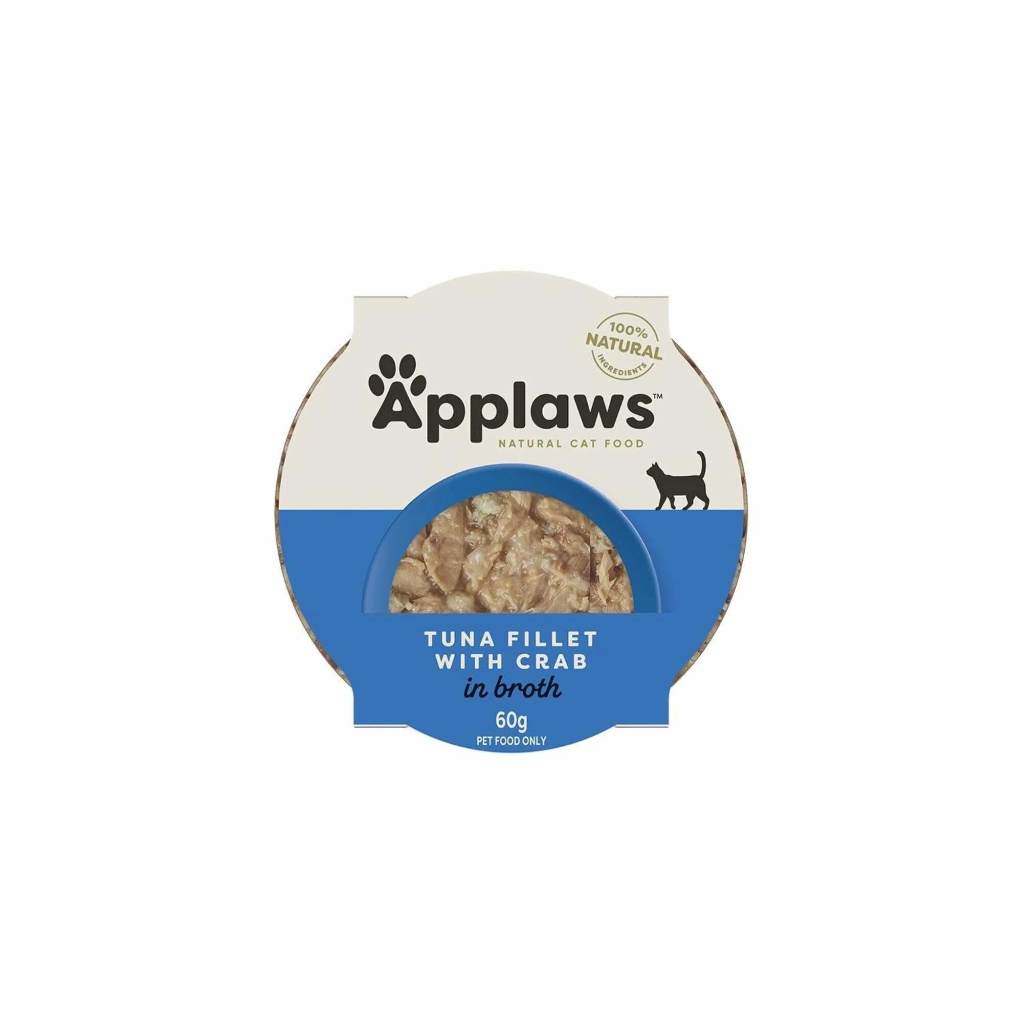 1 Applaws Cat Tuna Fillet Crab In Broth 70g 24pk, 1 of 2
