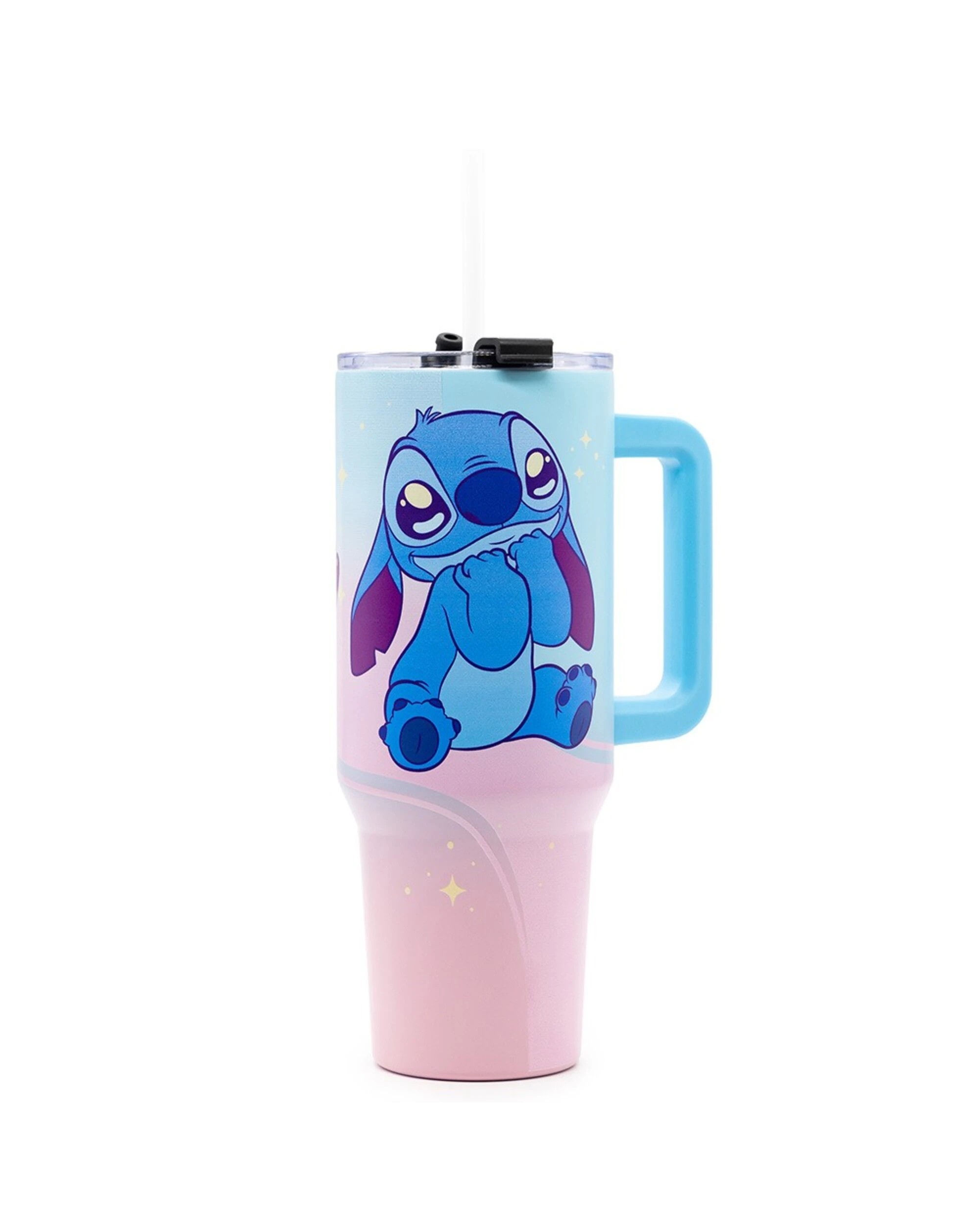 1 Disney - Lilo & Stitch - Cute Stitch 1.2L Premium Chill Tumbler - Blue,Pink, 1 of 2