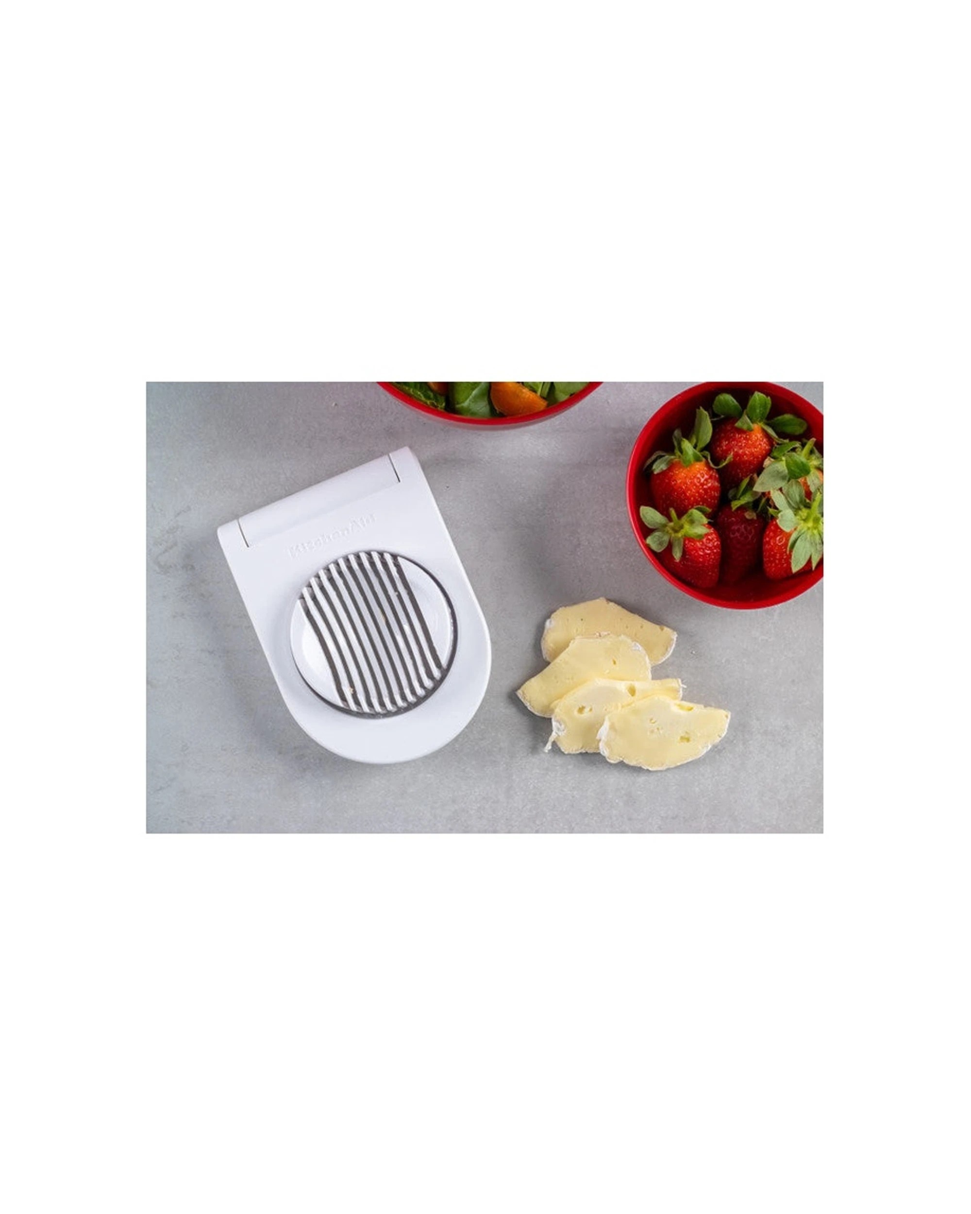 6 KitchenAid Stainless Steel Egg Slicer Non Slip Dishwasher Safe 23x11.5cm - White, 6 of 7