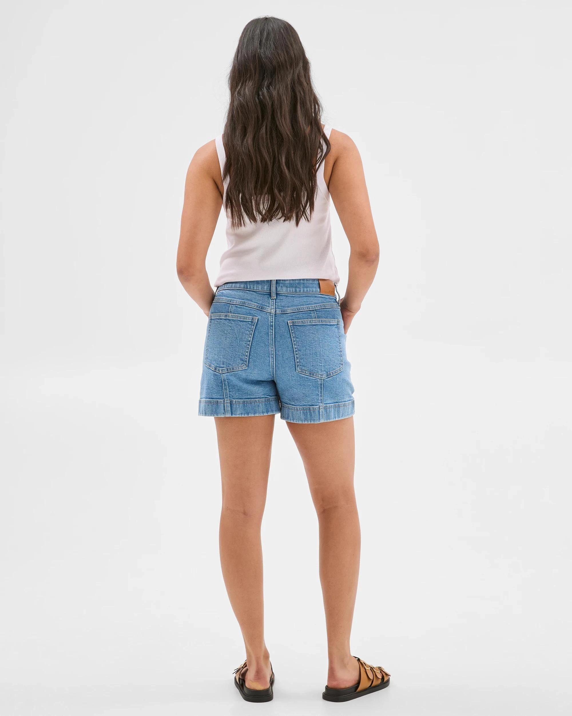 5 Target High Waist Panelled Denim Shorts ERA BLUE, 5 of 6