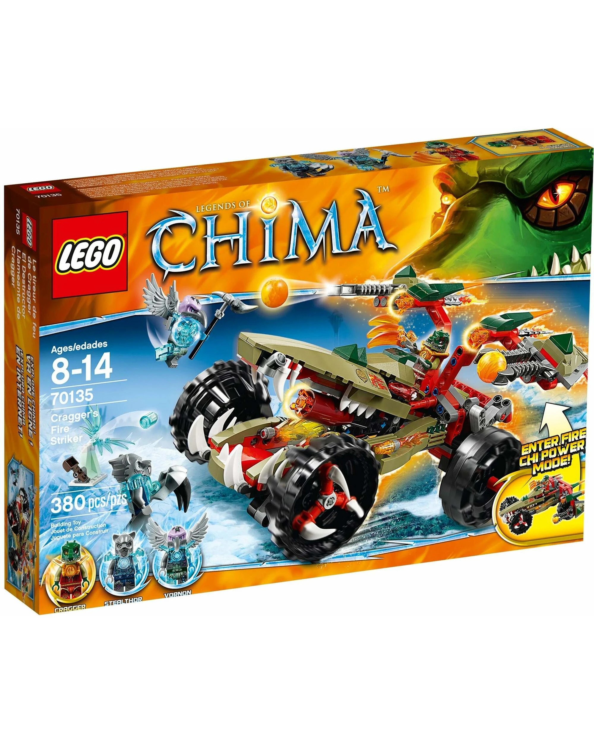 1 LEGO 70135 Cragger's Fire Striker - CHI Croc Tank with Minifigures, 1 of 6