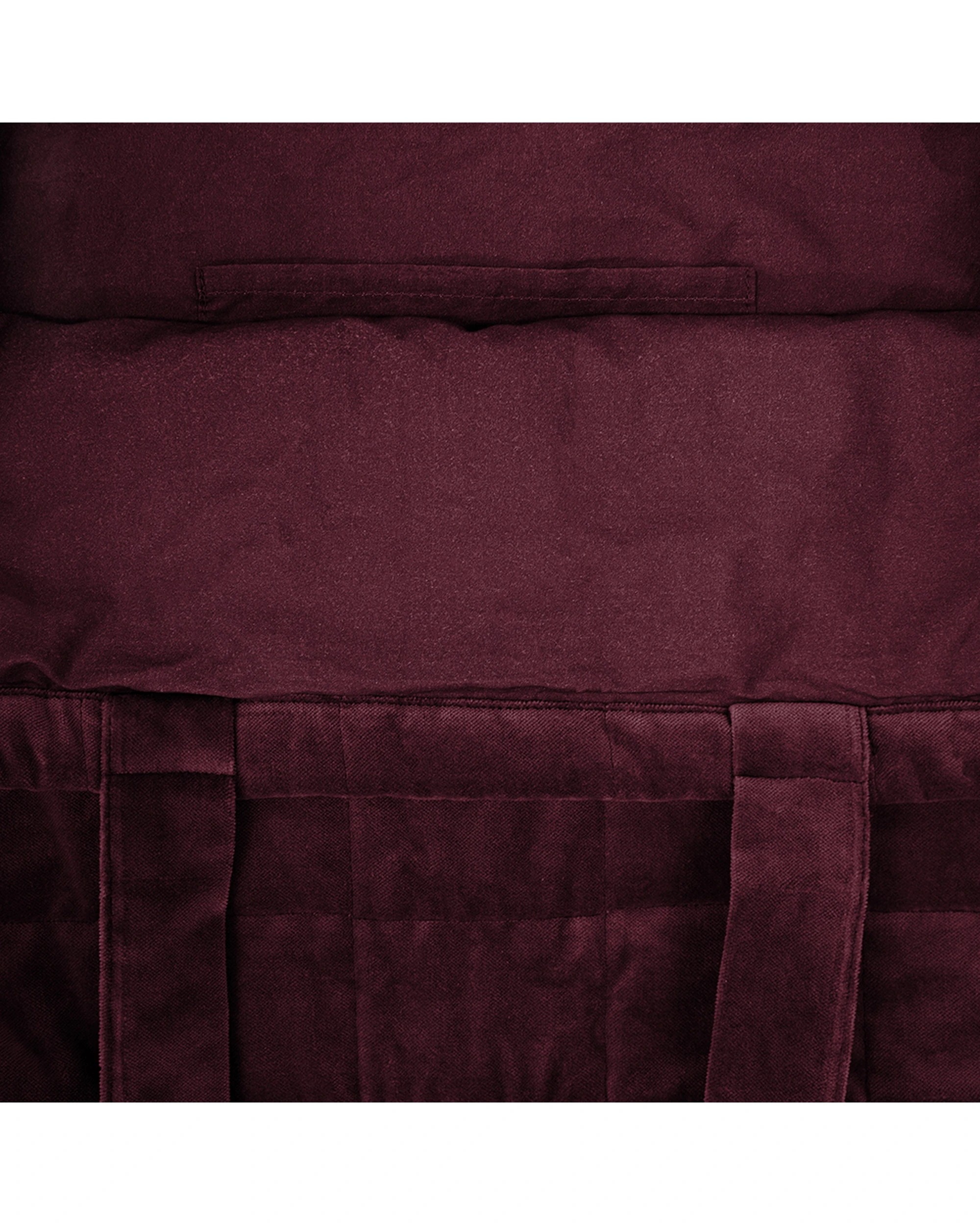 2 Bambury Nuno Cotton Velvet Tote Beach Bag Quilted Large Cotton Lined - Burgundy, 2 of 3