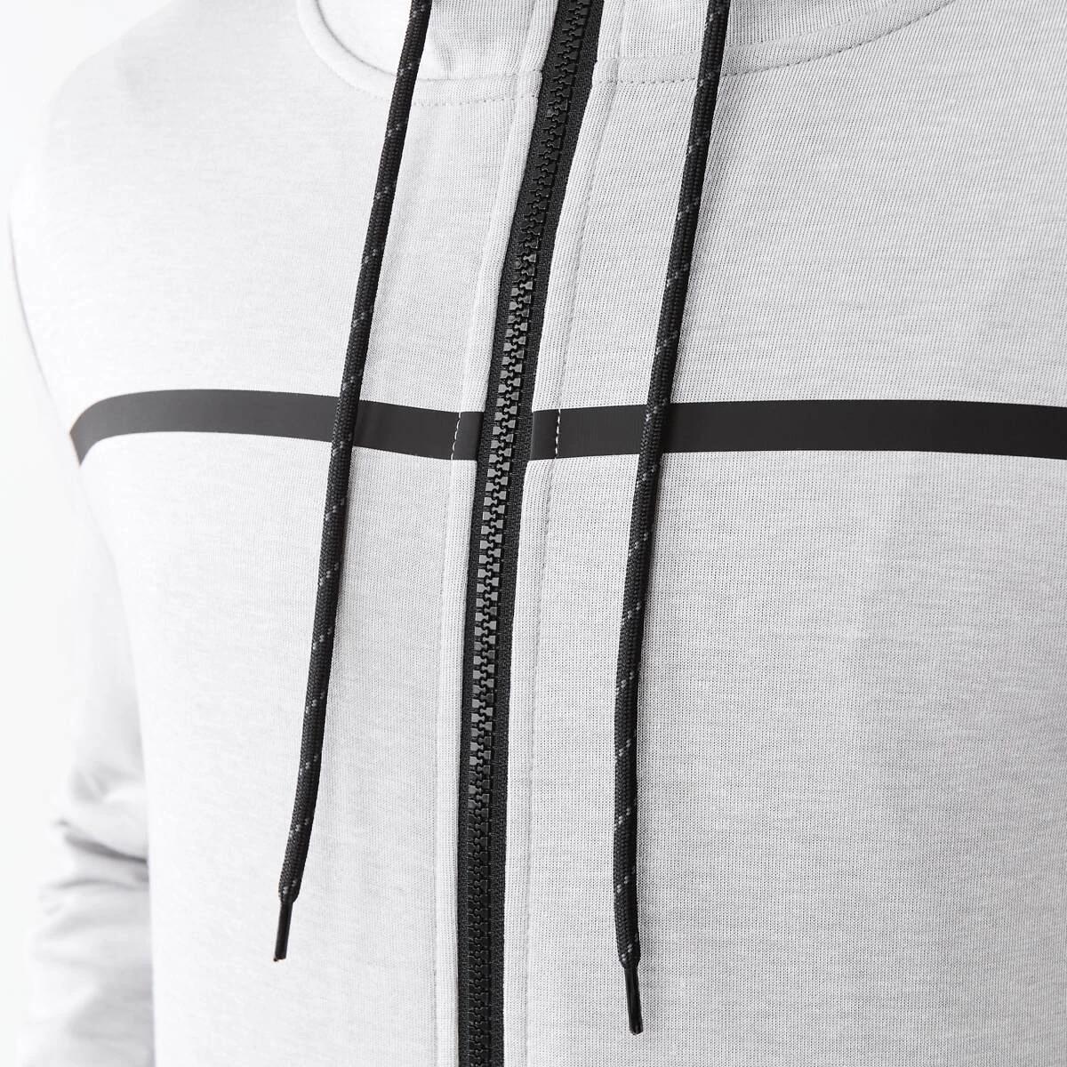 6 Active Mens Sports Hoodie GREY MARLE CORE, 6 of 8