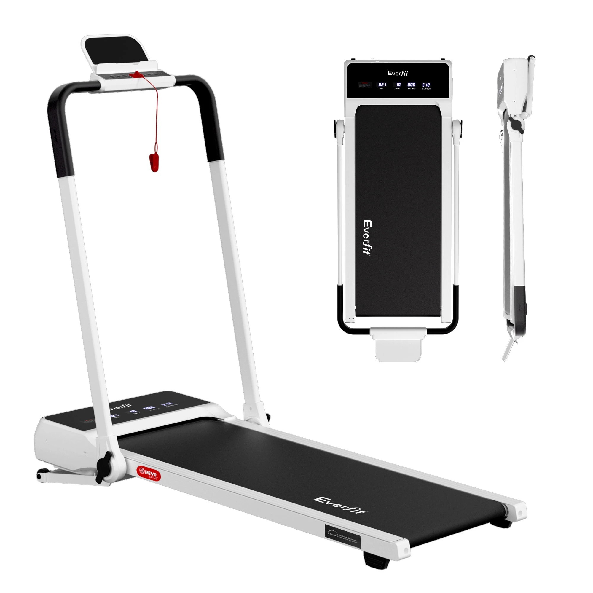 1 Everfit 3 in 1 Walking Pad Treadmill 20% Auto Incline Under Desk Foldable for Home With 40cm Belt - White, 1 of 10
