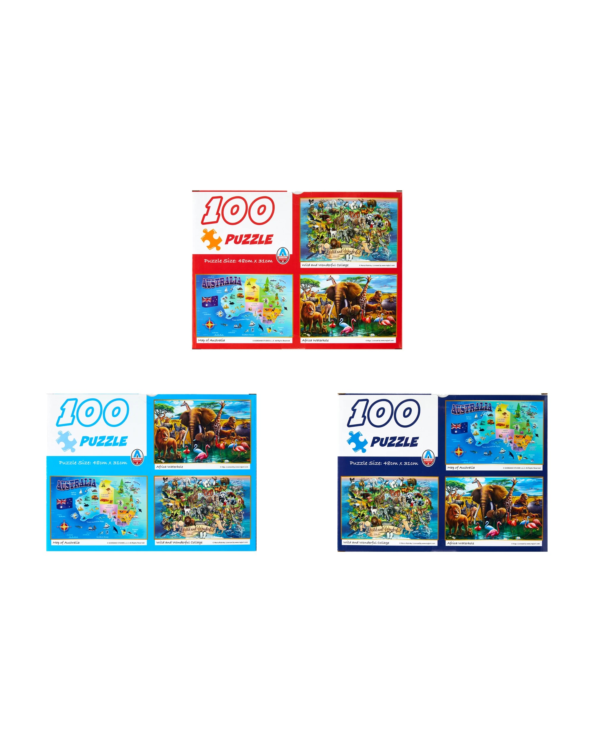4 100 Piece Arrow Puzzle - Assorted, 4 of 4