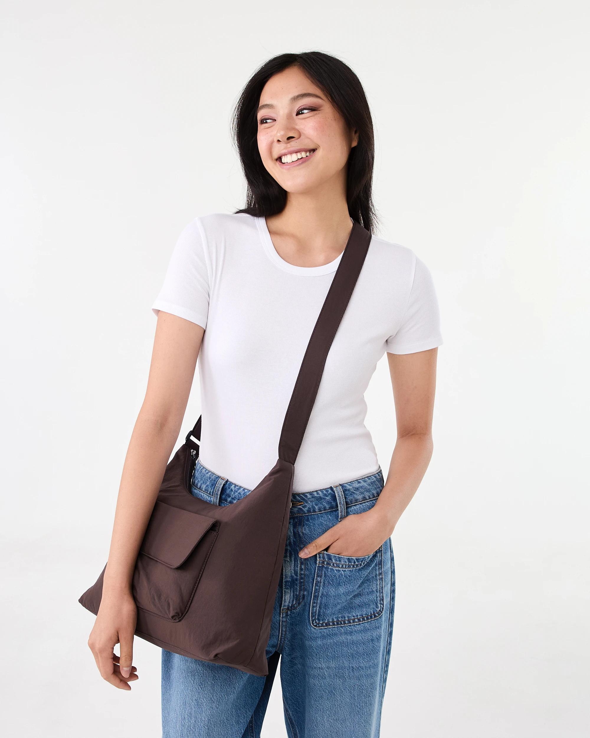 4 Everyday Nylon Crossbody Bag Deep Choc, 4 of 4