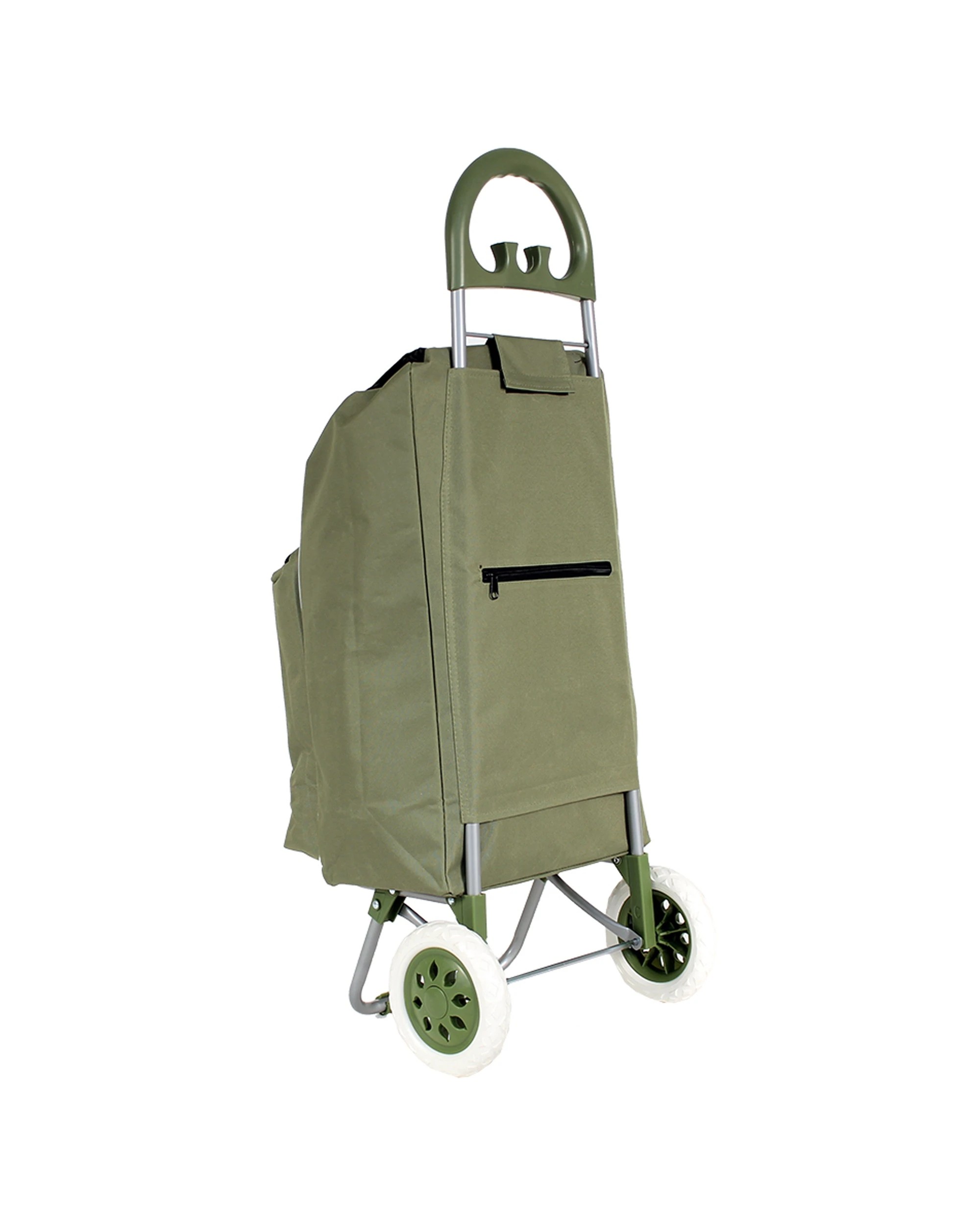 2 Tosca 70L 58cm Shopping Cart Trolley Bag with Wheels Lightweight Durable Khaki - Green, 2 of 2