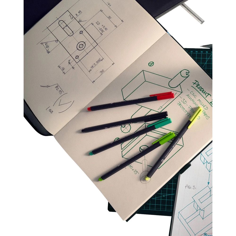 6 Staedtler Triplus Fineliner Journal Set 6 Pack, 6 of 6