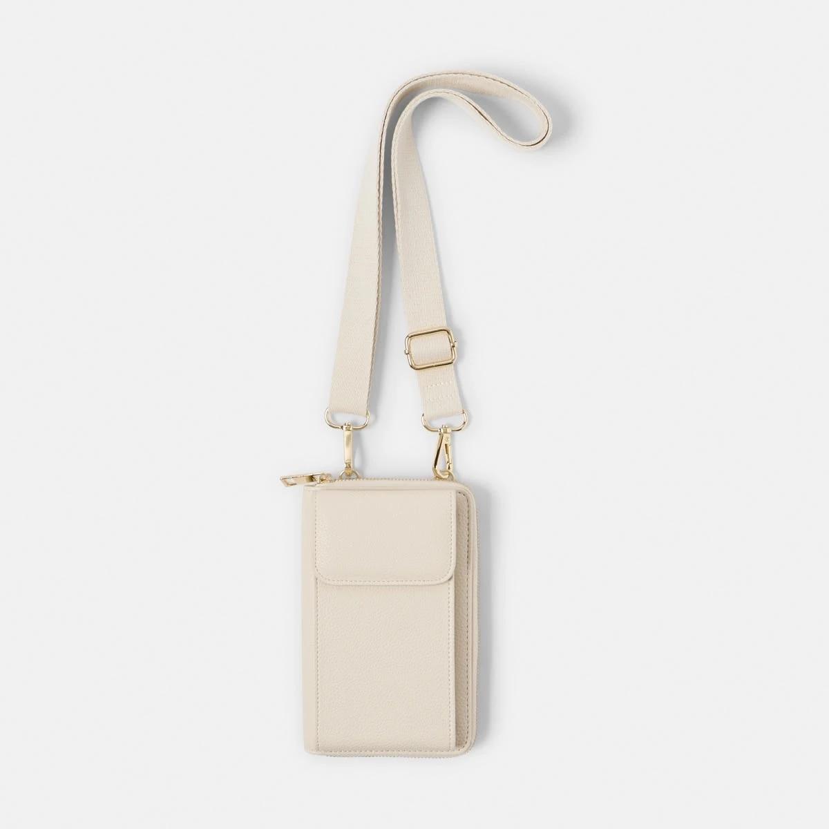 1 Sim Fabric Strap Phone Wallet PORCELAIN WHITE, 1 of 4