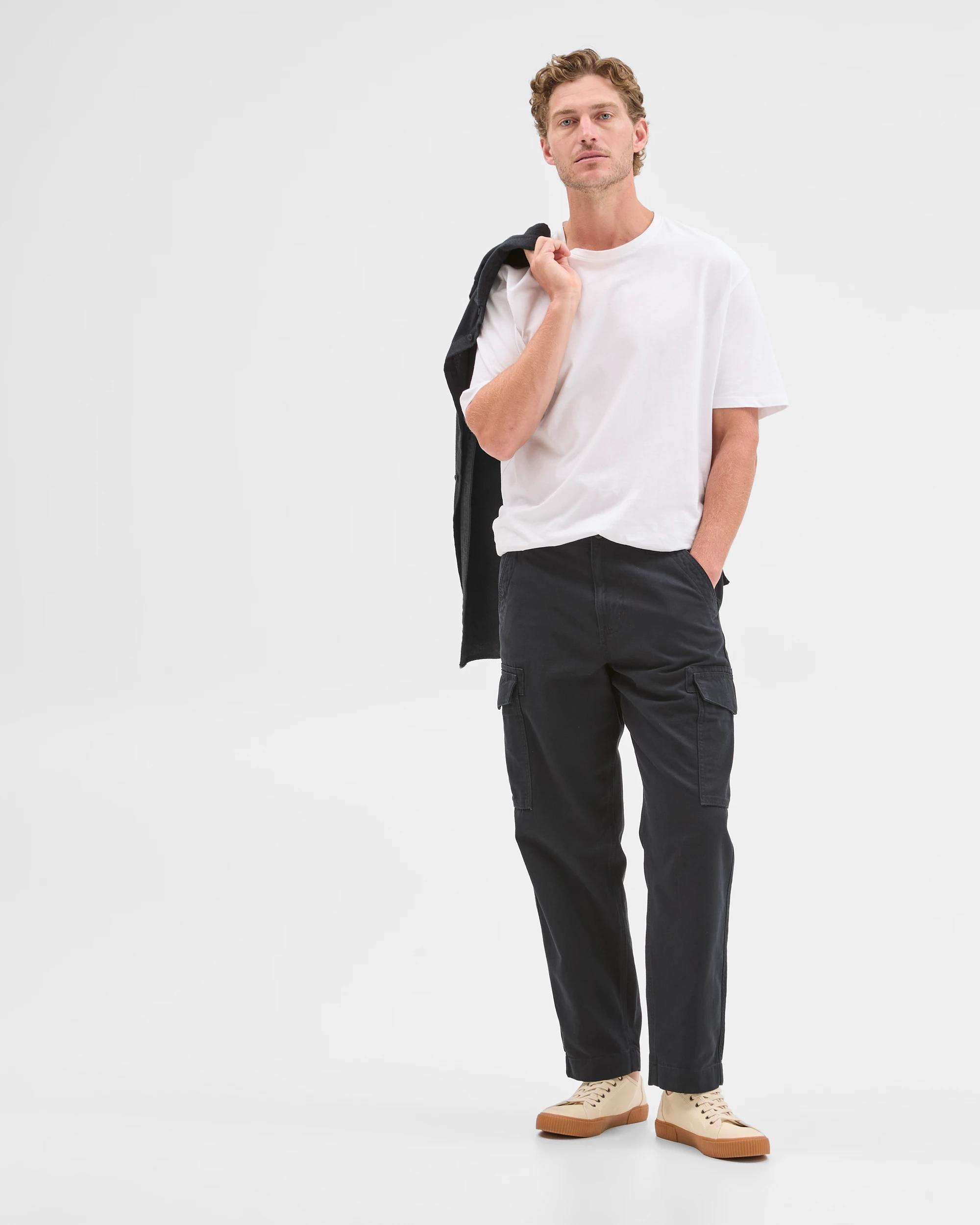 2 Target Man Australian Cotton Regular Fit Cargo Pants BLACK, 2 of 7