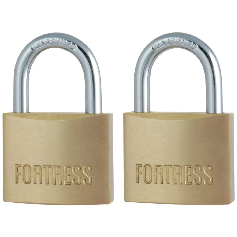 1 Master Lock Fortress 40mm Brass Padlock 2 Pack, 1 of 2