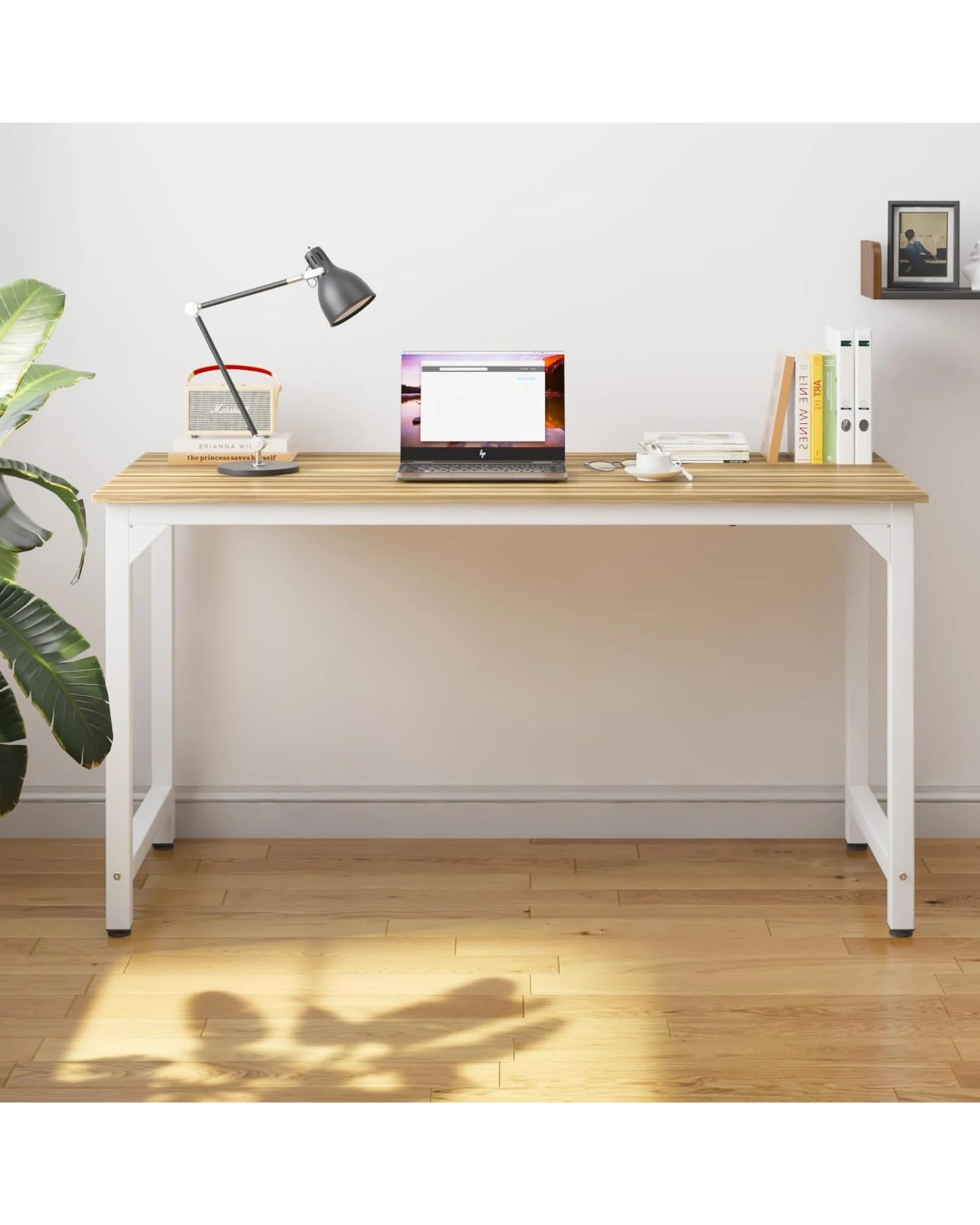 7 Advwin 120cm Computer Desk Home Office Table Wooden Workstation, 7 of 8