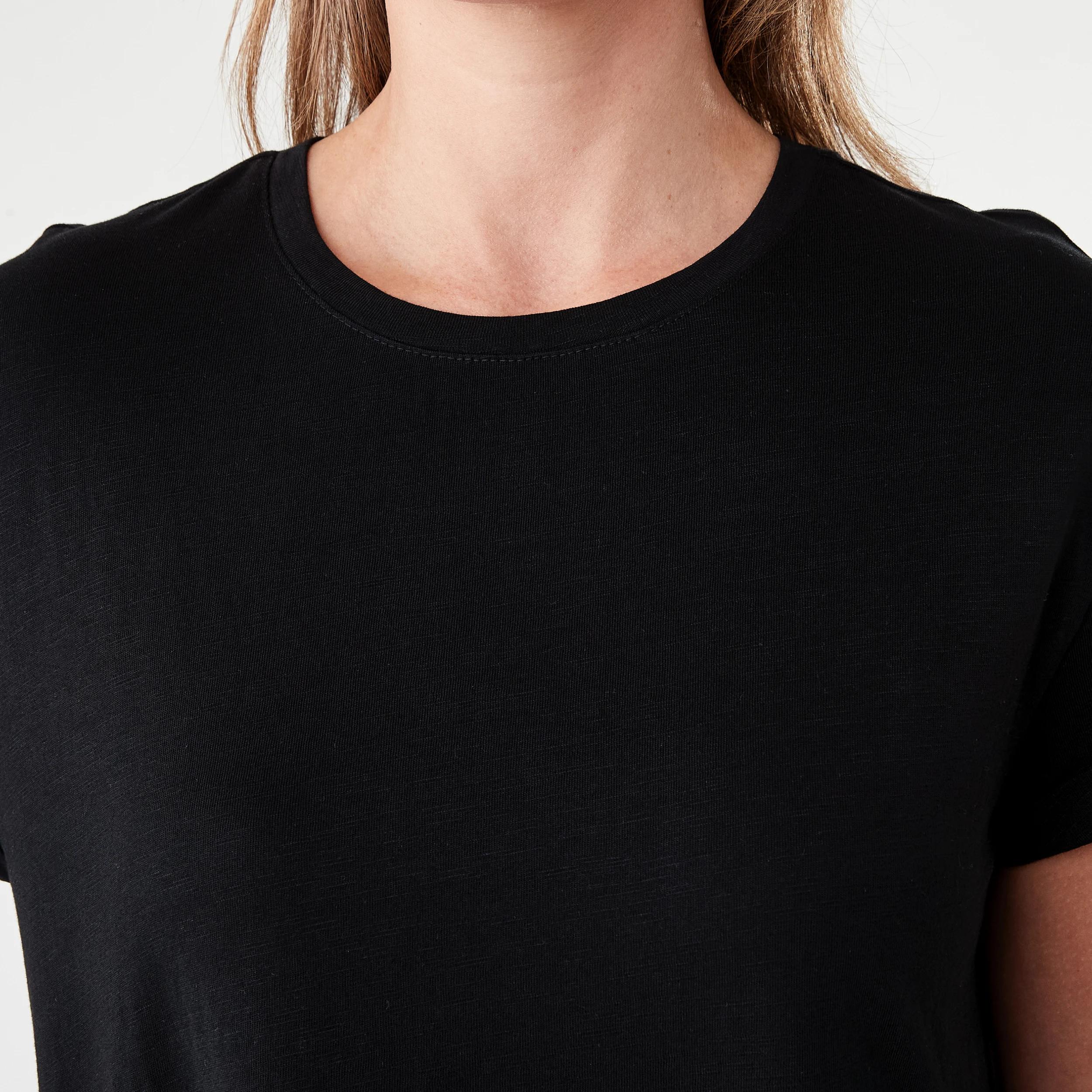 5 Short Sleeve Cuff Detail Jersey Mini Dress Black, 5 of 7